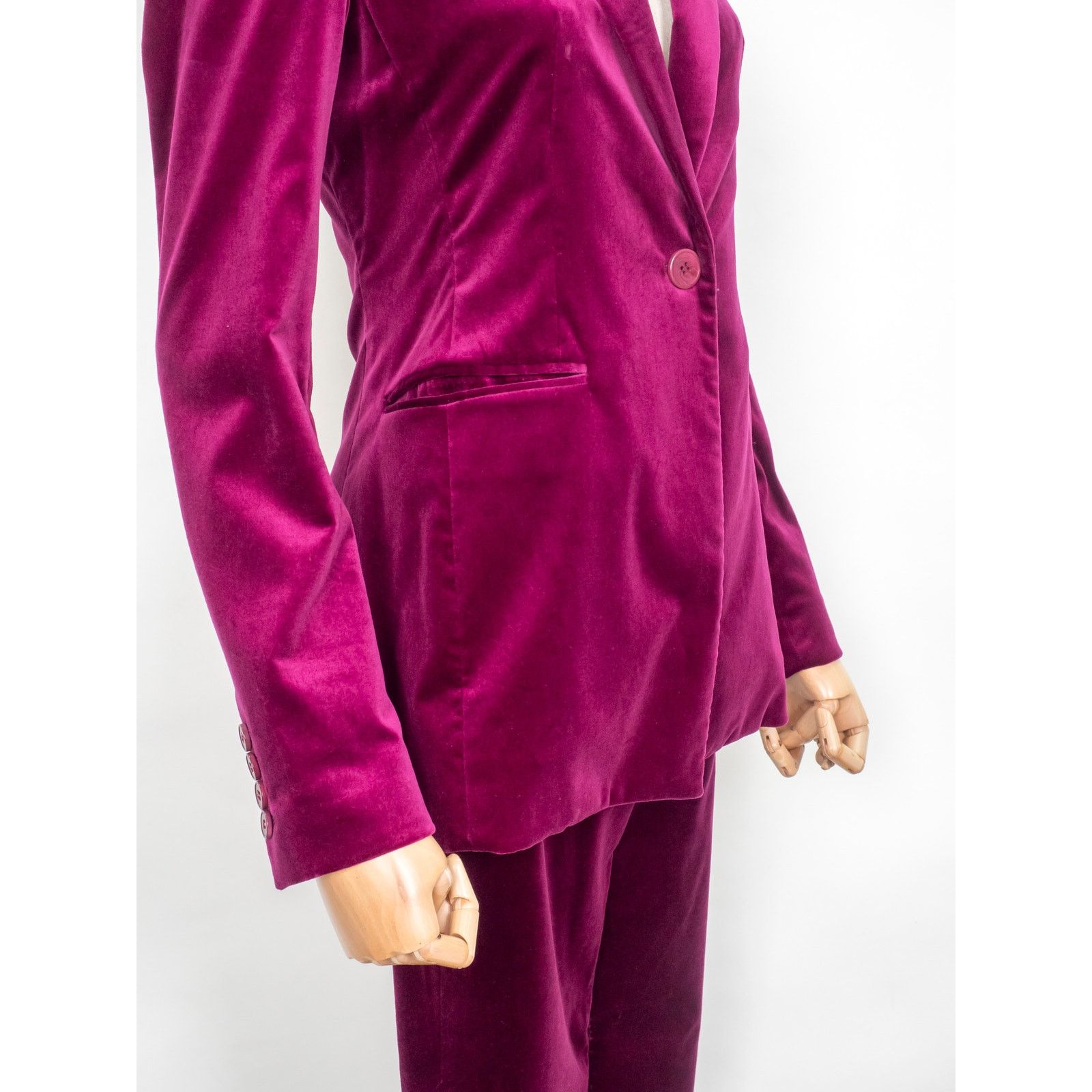 Theory Theory Fuchsia Velvet Slim Fit Pant Suit Size 25" / US 0 / IT 36 - 6 Thumbnail