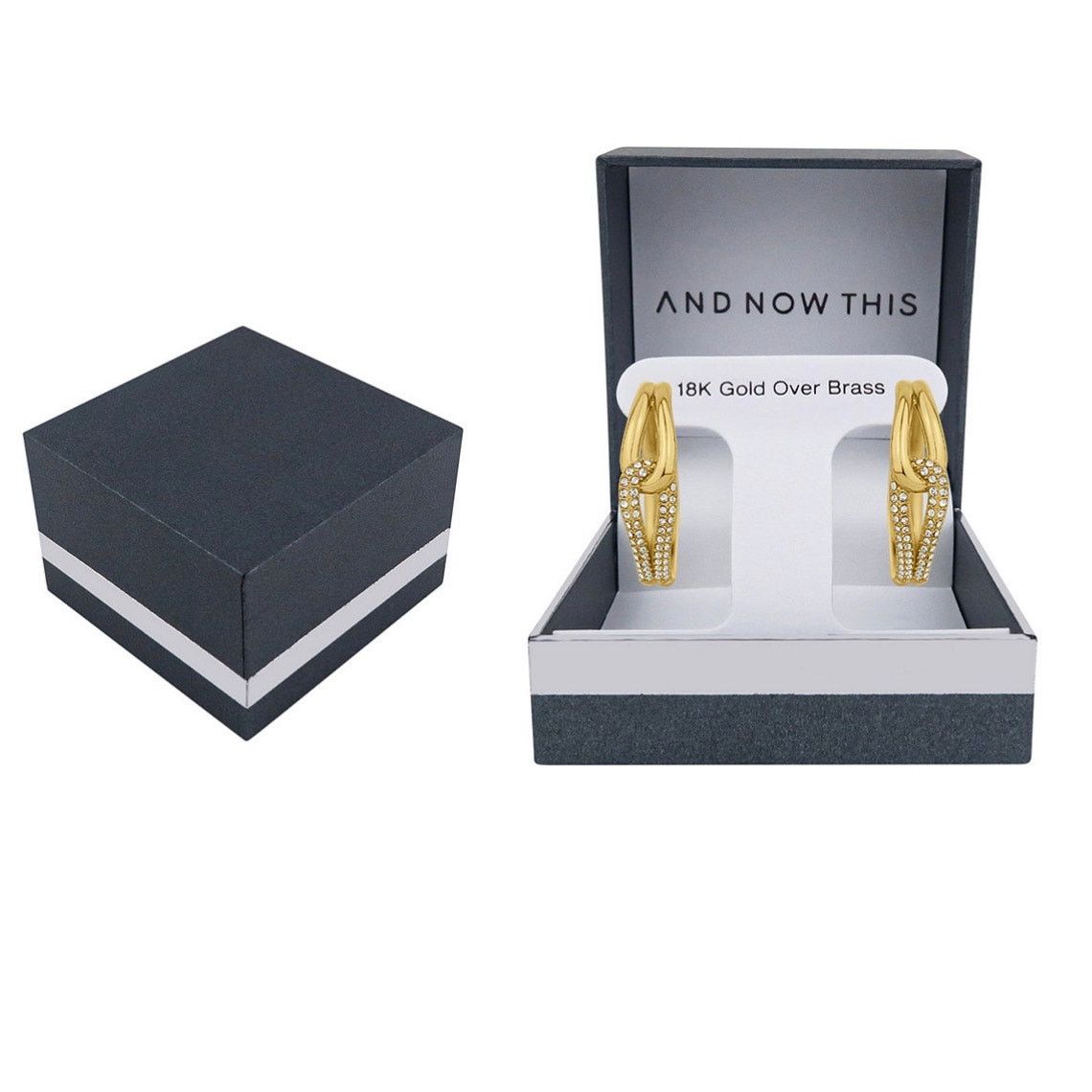 Other And Now This Cubic Zirconia Gold-Tone Stud Earrings | NWT Size ONE SIZE - 1 Thumbnail