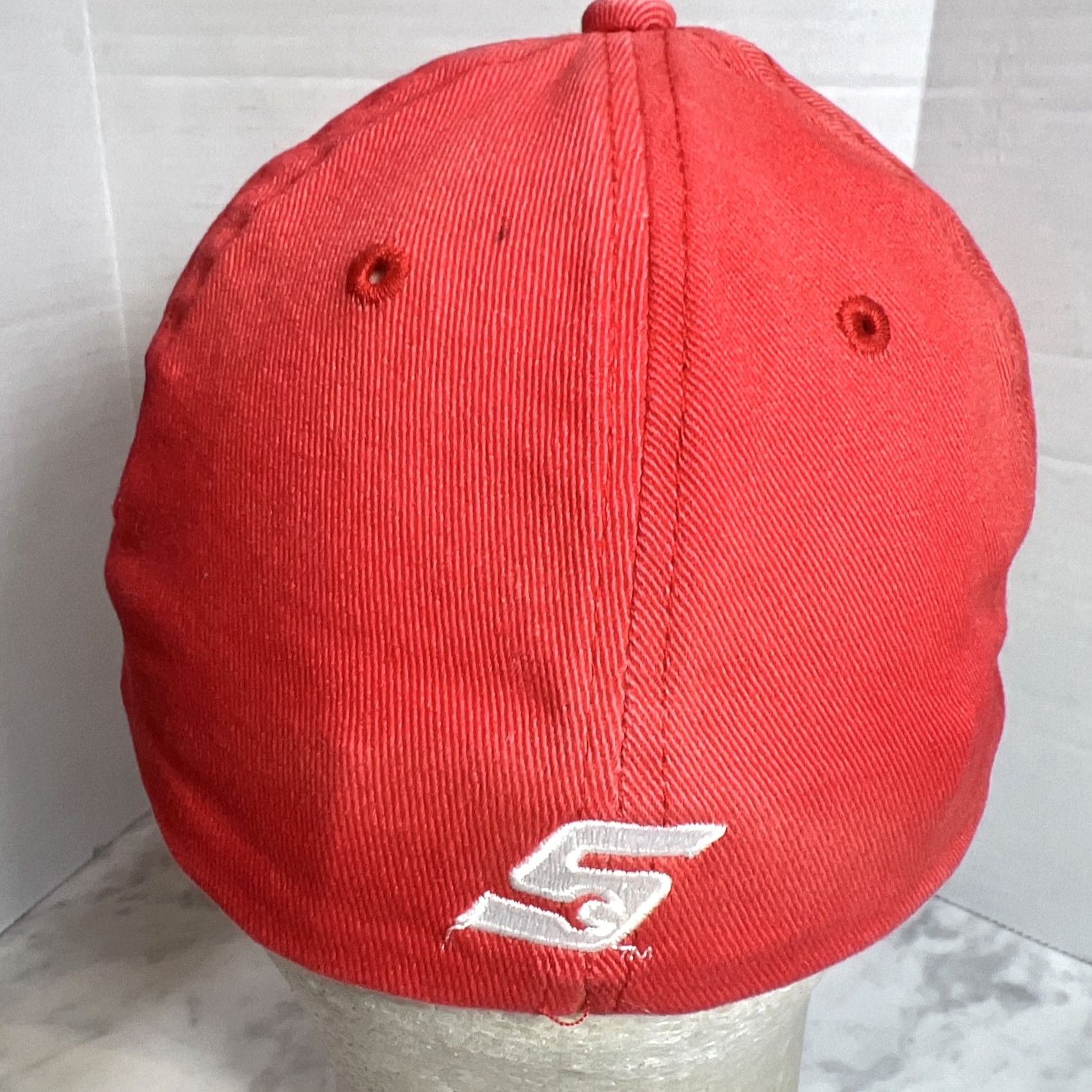 Vintage Snap-on Tools Hat Red/White Flex Stretch Fit Embroidered Men Baseball Cap One Size Cotton Polyester Red Automotive Cap Mens Size ONE SIZE - 5 Thumbnail