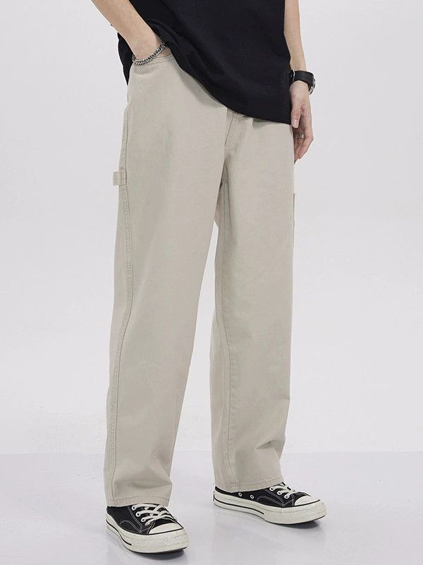 Jean Retro high street men's loose straight cargo jeans Size US 32 / EU 48 - 2 Thumbnail