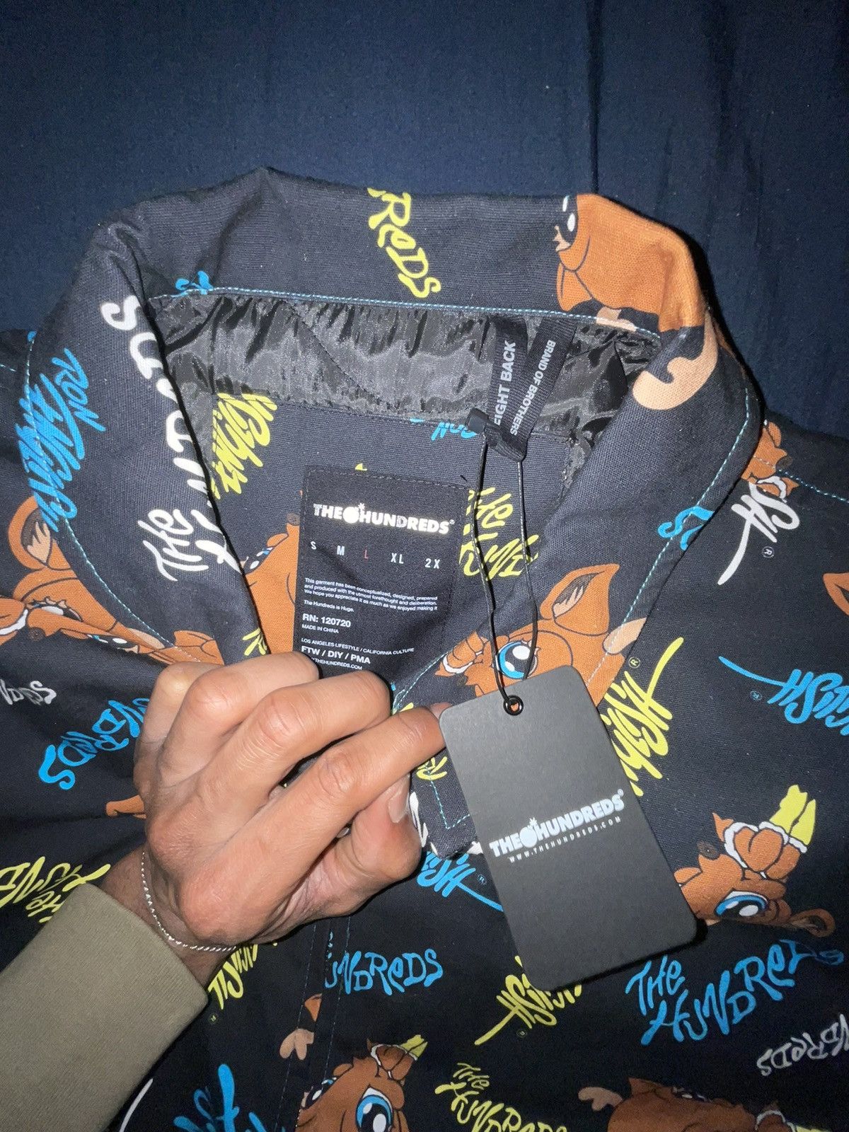 Designer × The Hundreds The Hundreds All over print baby deer black and blue jacket Size US L / EU 52-54 / 3 - 2 Thumbnail
