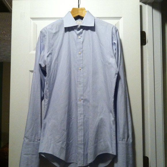 T.M. Lewin T.M LEWIN MEN'S LILAC COTTON DRESS SHIRT SIZE: 16-41 Size US L / EU 52-54 / 3 - 6 Thumbnail