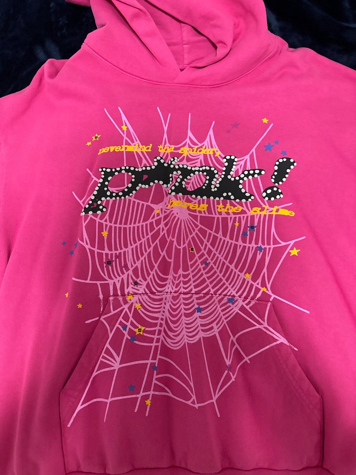 Spider Worldwide Pink heres the slime hoodie | Grailed