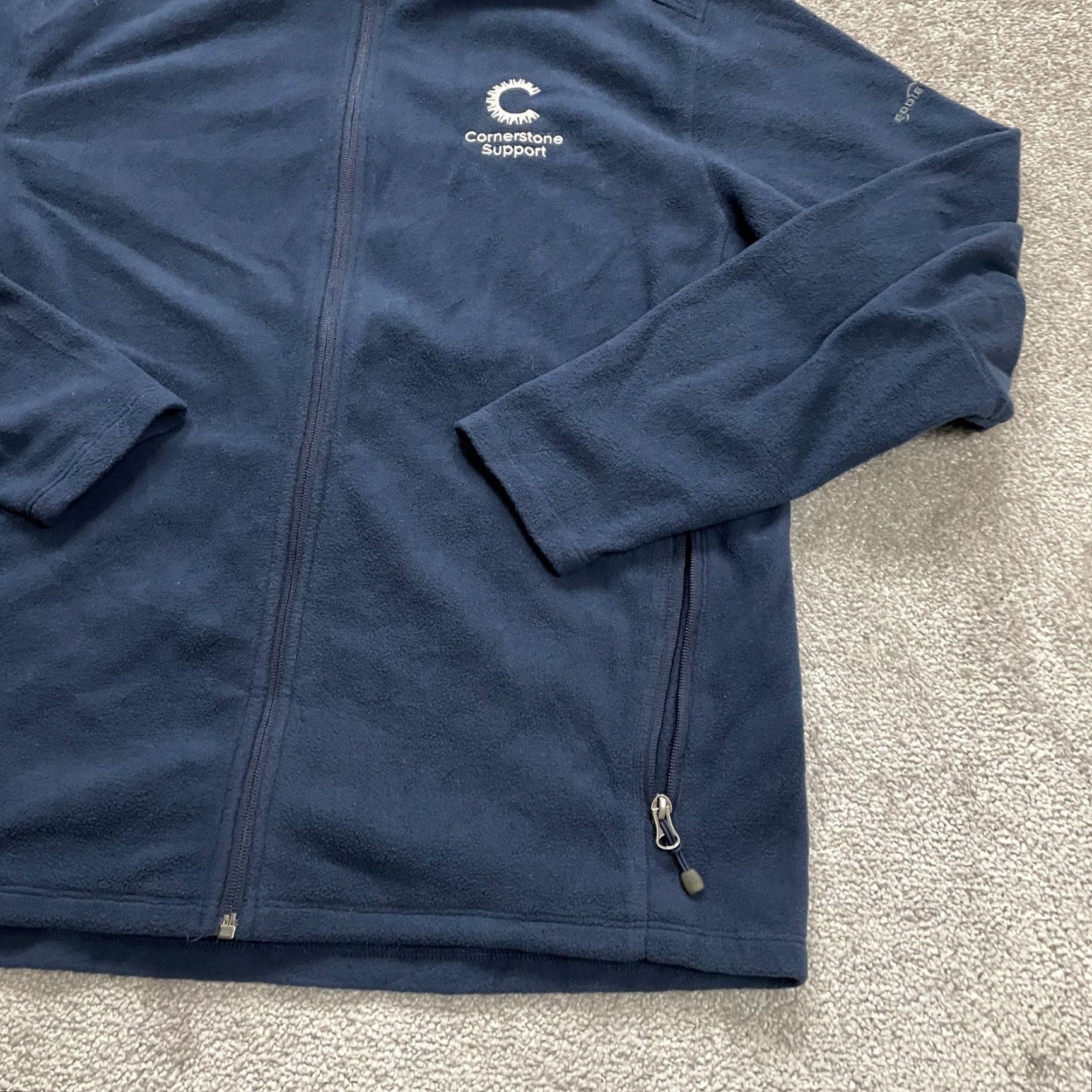 Eddie Bauer Eddie Bauer Jacket Mens Large Navy Blue Fleece Full Zip Mock Neck Casual Outdoor Size US L / EU 52-54 / 3 - 3 Thumbnail