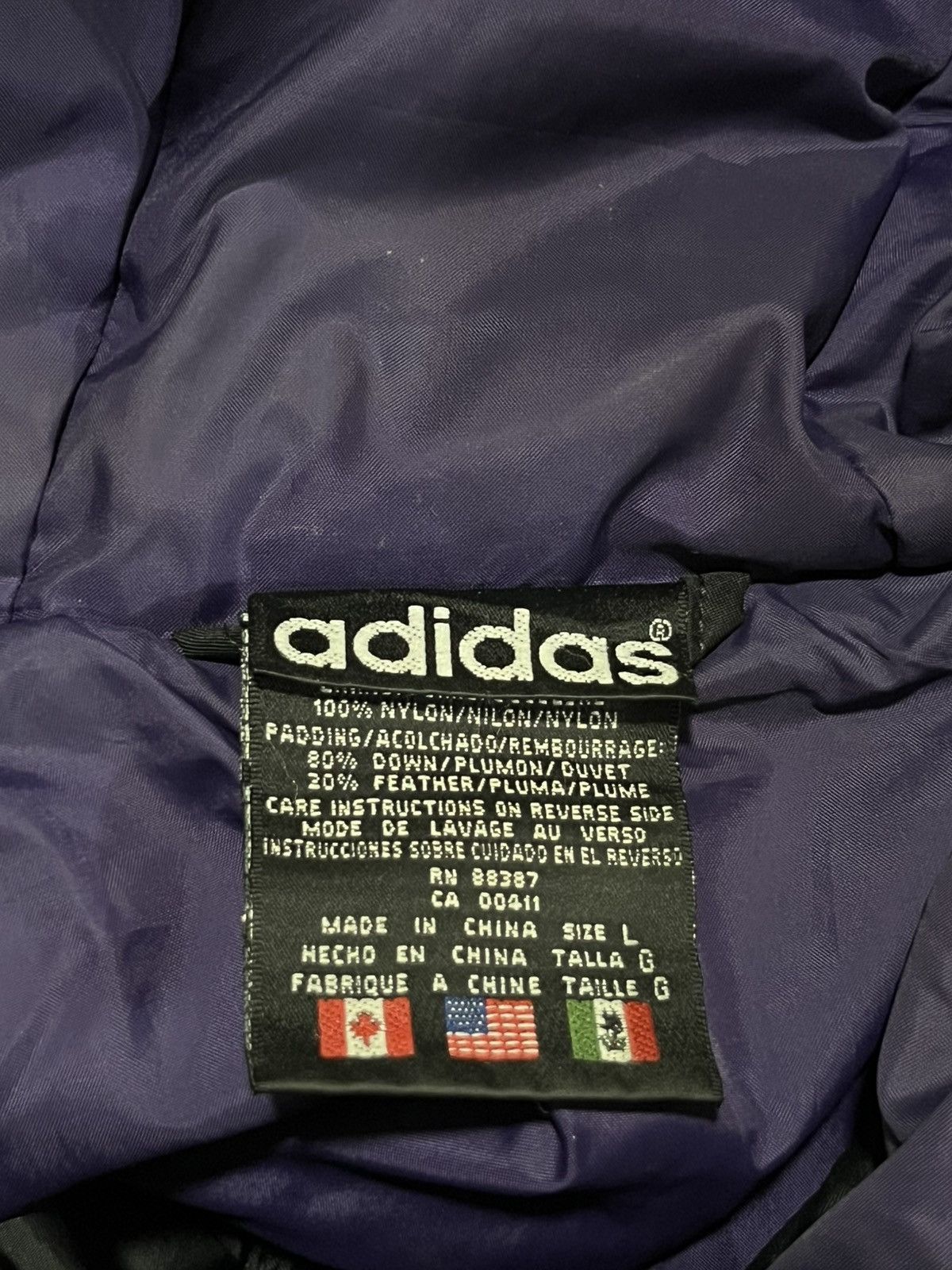Adidas Vintage Adidas Down Jacket Puffer Size US L / EU 52-54 / 3 - 11 Thumbnail