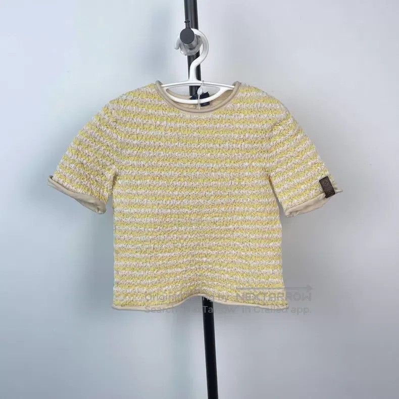 Louis Vuitton Louis Vuitton Pleated chick yellow stripe knit sweater Size M / US 6-8 / IT 42-44 - 1 Thumbnail