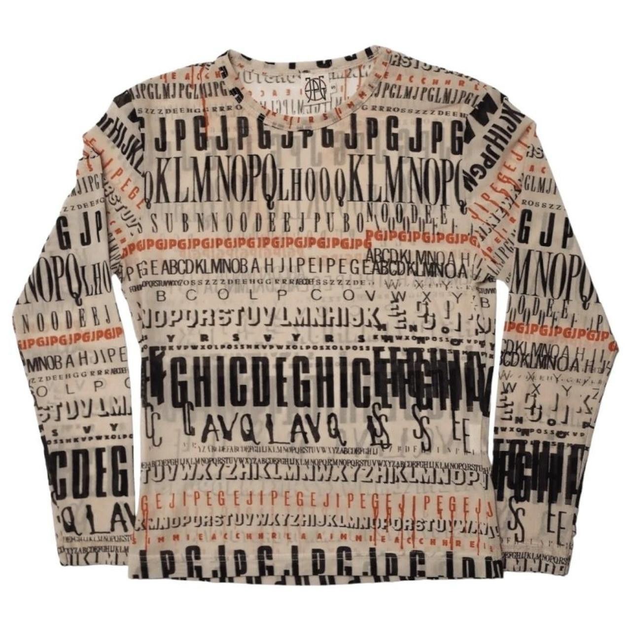 Jean Paul Gaultier JPG printed mesh top Size XL / US 12-14 / IT 48-50 - 1 Thumbnail