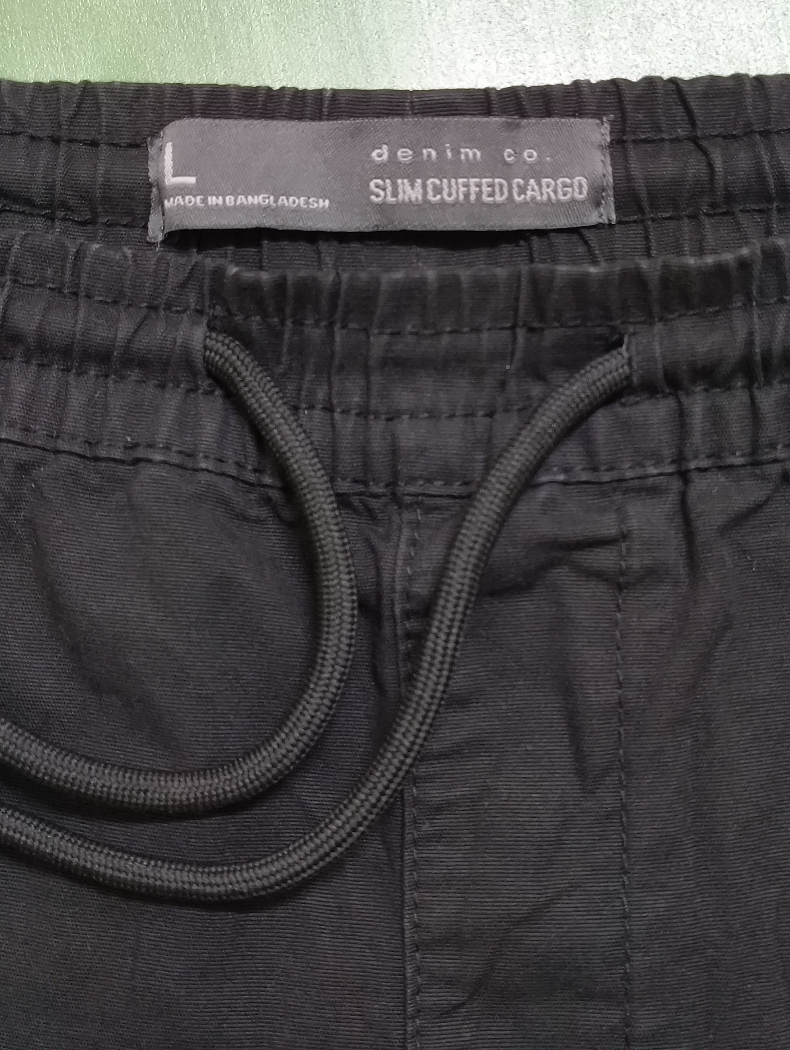 Denim & Co. Denim Co. Black Slim cuffed Cargo pants Size US 36 / EU 52 - 8 Thumbnail