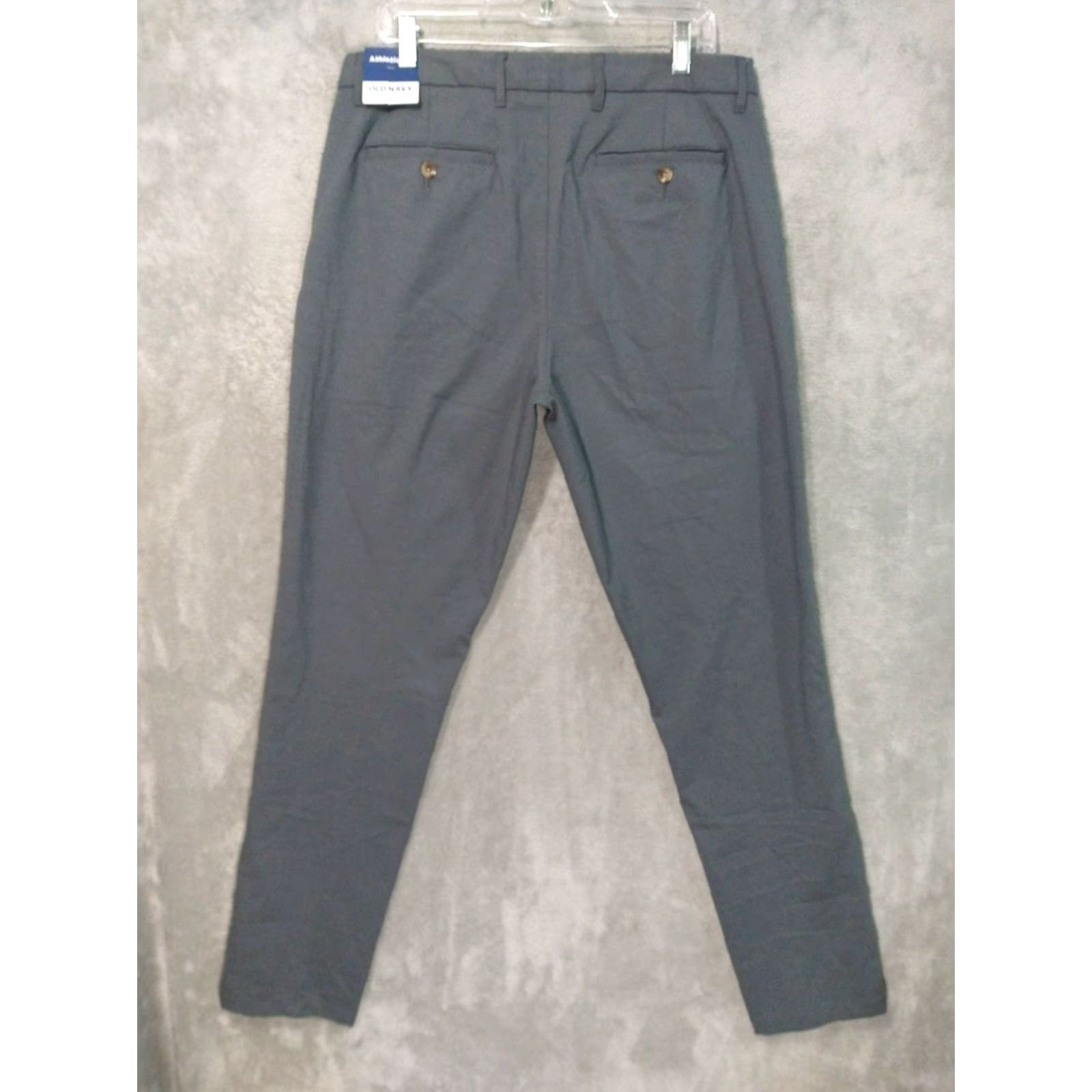 Old Navy Old Navy Pants Mens 34x34 Gray Chino Athletic Fit Mid Rise Flat Front Flex Polyester Spandex Solid Size US 34 / EU 50 - 2 Thumbnail