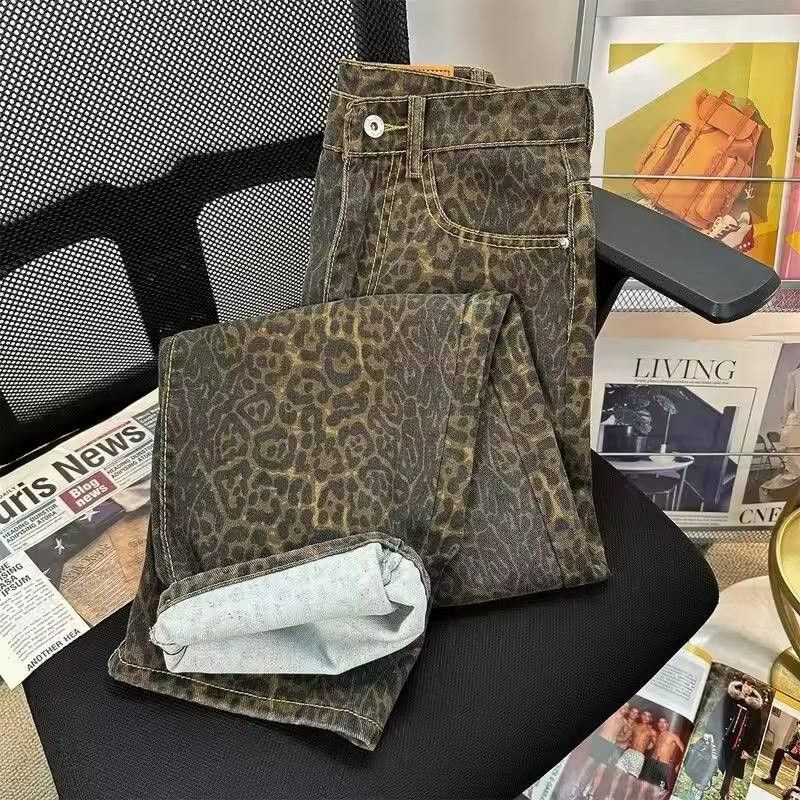 Japanese Brand × Vintage Stylish leopard denim Size US 36 / EU 52 - 9 Thumbnail