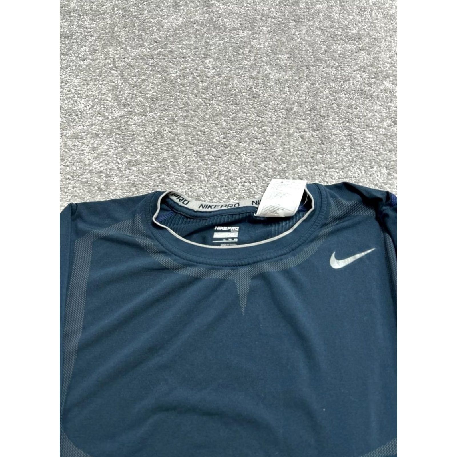 Nike Nike Pro Tight Shirt Mens XL Blue Stretch Dri Fit Running Training Athletic Top Size US XL / EU 56 / 4 - 3 Thumbnail