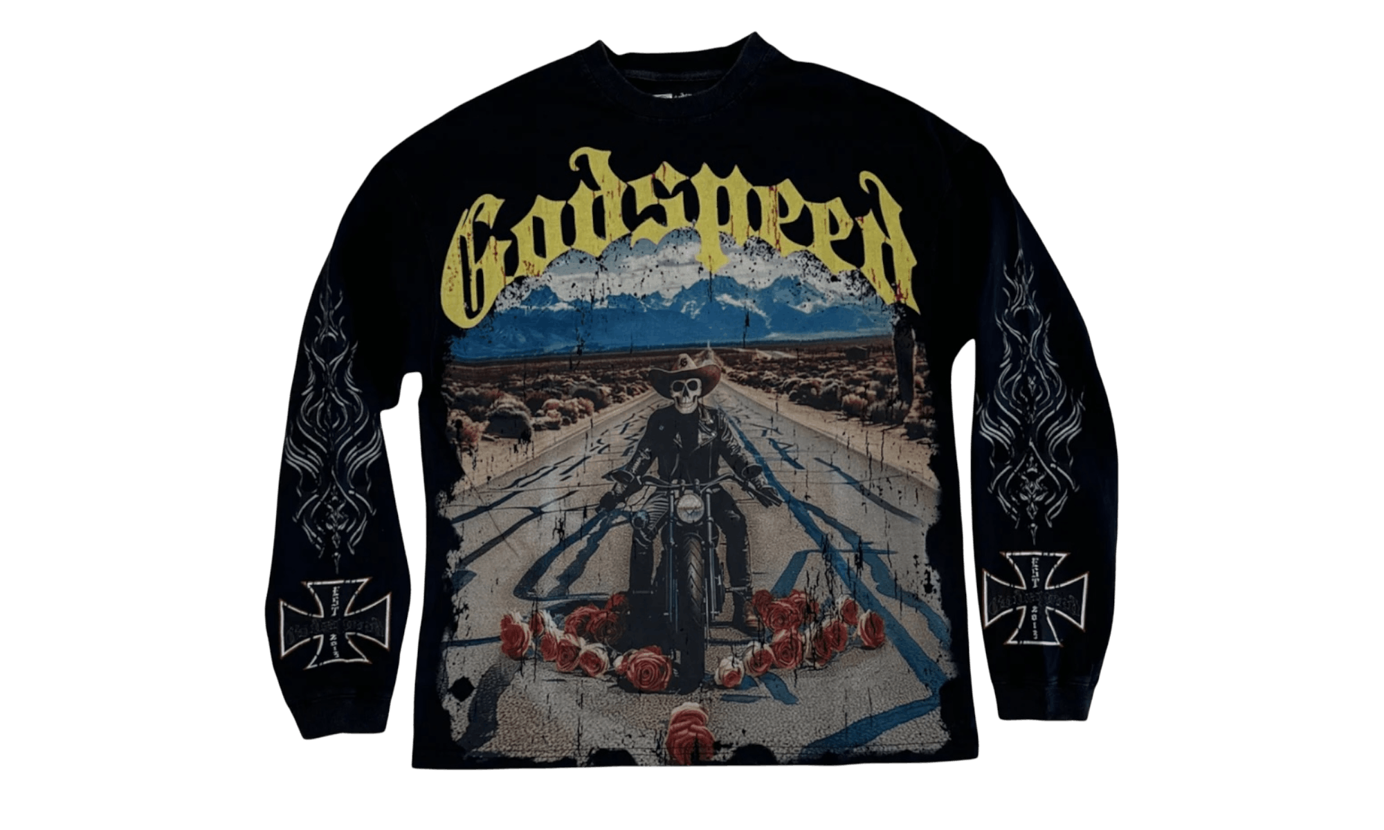 Godspeed Long Lonely Road Thermal Tee Black Wash (PreOwned) Size US L / EU 52-54 / 3 - 1 Thumbnail