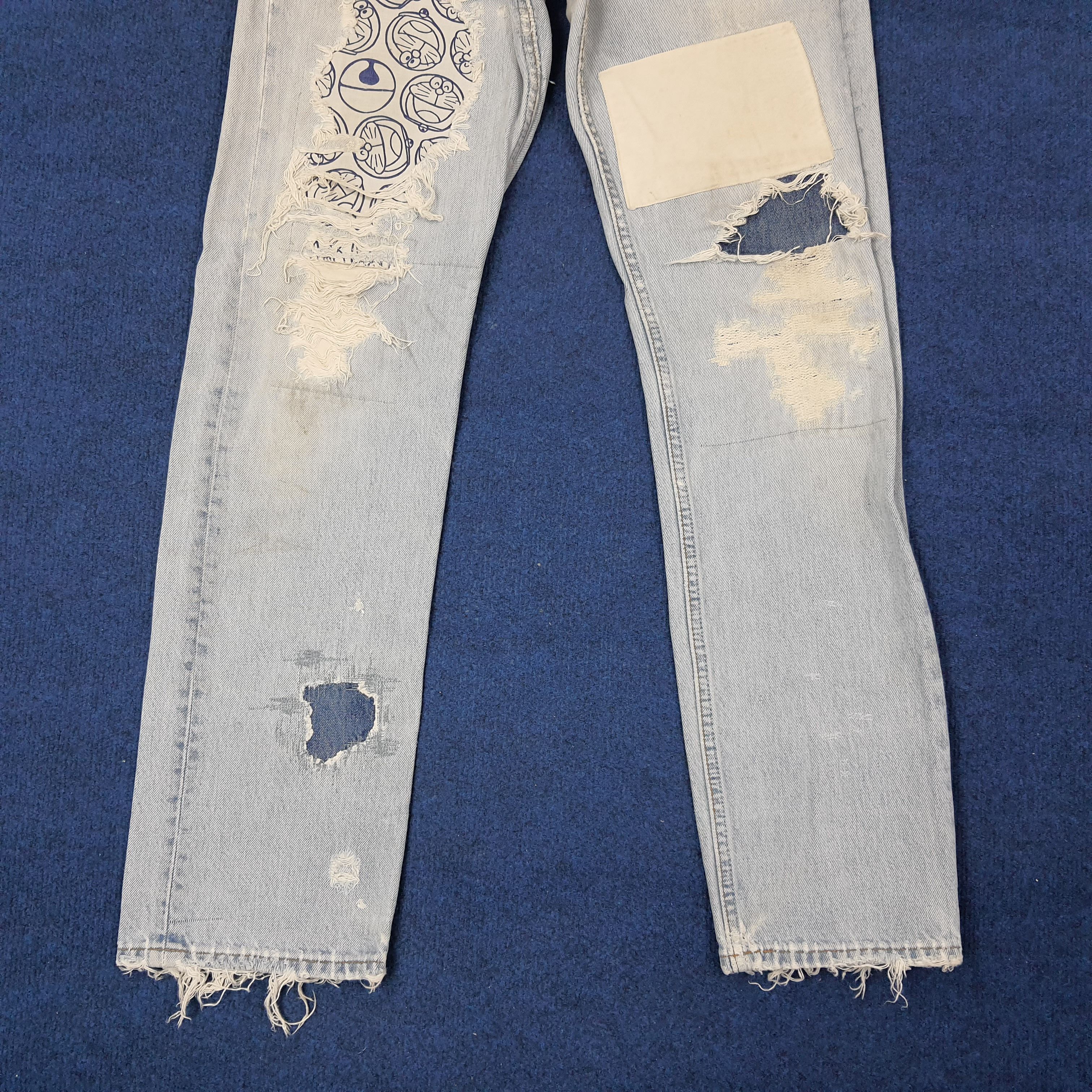 Levi's Vintage Levi's Distressed Doraemon Patchwork Jean C252N17 Size US 28 / EU 44 - 4 Thumbnail