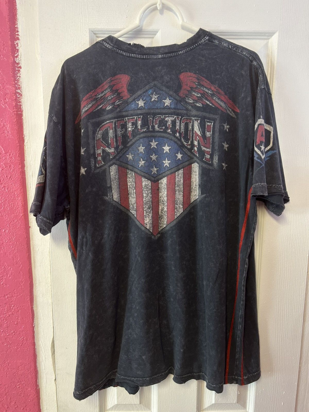 Affliction Affliction MC Skull Captain America Graphic Tshirt Size US XXL / EU 58 / 5 - 8 Thumbnail