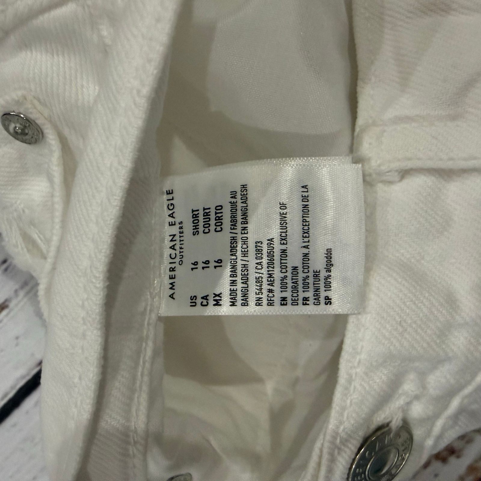 American Eagle Outfitters NWT American Eagle Size 16 Short Plus White 90s Straight Size 38" / US 16 / IT 52 - 7 Thumbnail