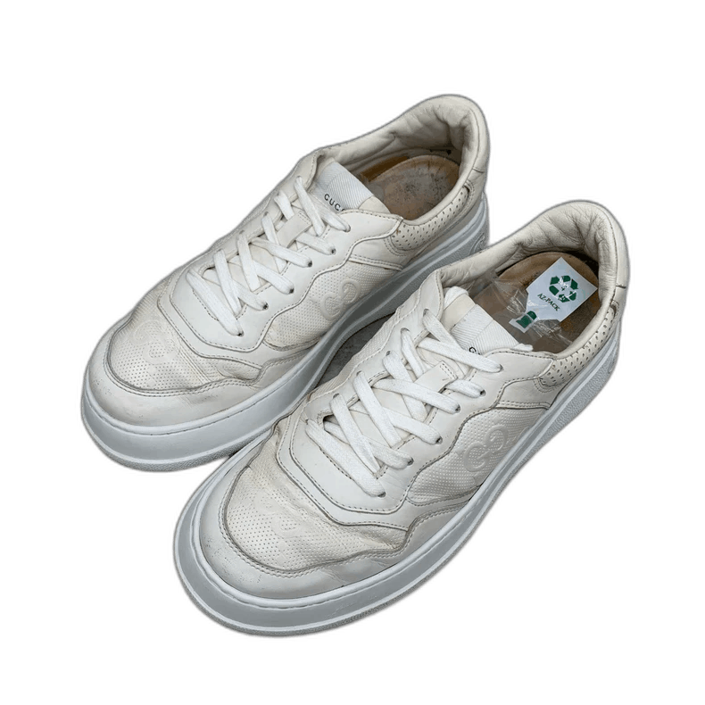 Gucci GUCCI White Biscuit Sneakers Size 8-yf Size US 9 / EU 42 - 1 Thumbnail