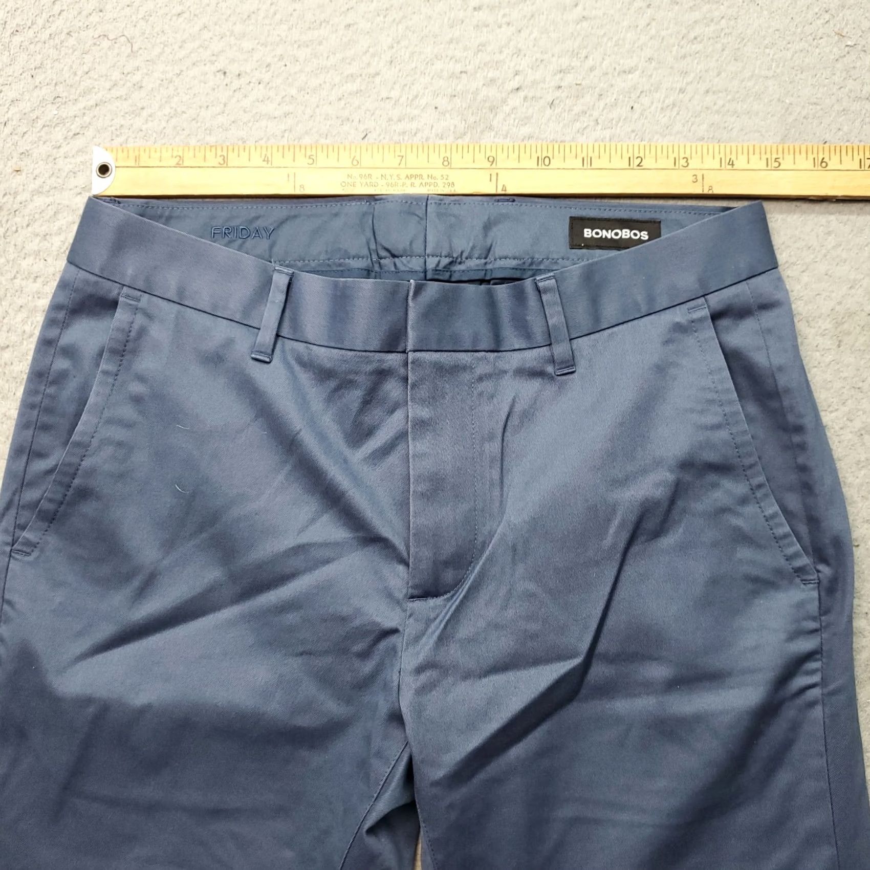 Bonobos VINTAGE Bonobos Dress Pants Men 30 Blue Tailored Slash Pocket Stretchy Flat Front Pants Mens Size US 30 / EU 46 - 5 Thumbnail