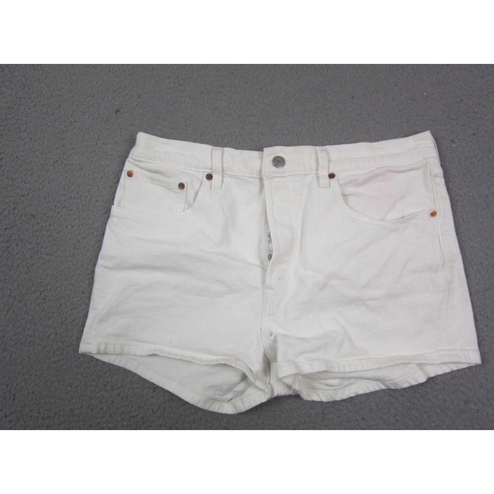 Levi's Levi's 501 Jean Shorts Womens 31 White Denim Premium Casual 90s Button Fly Jorts Size 24" / US 00 / IT 34 - 4 Thumbnail
