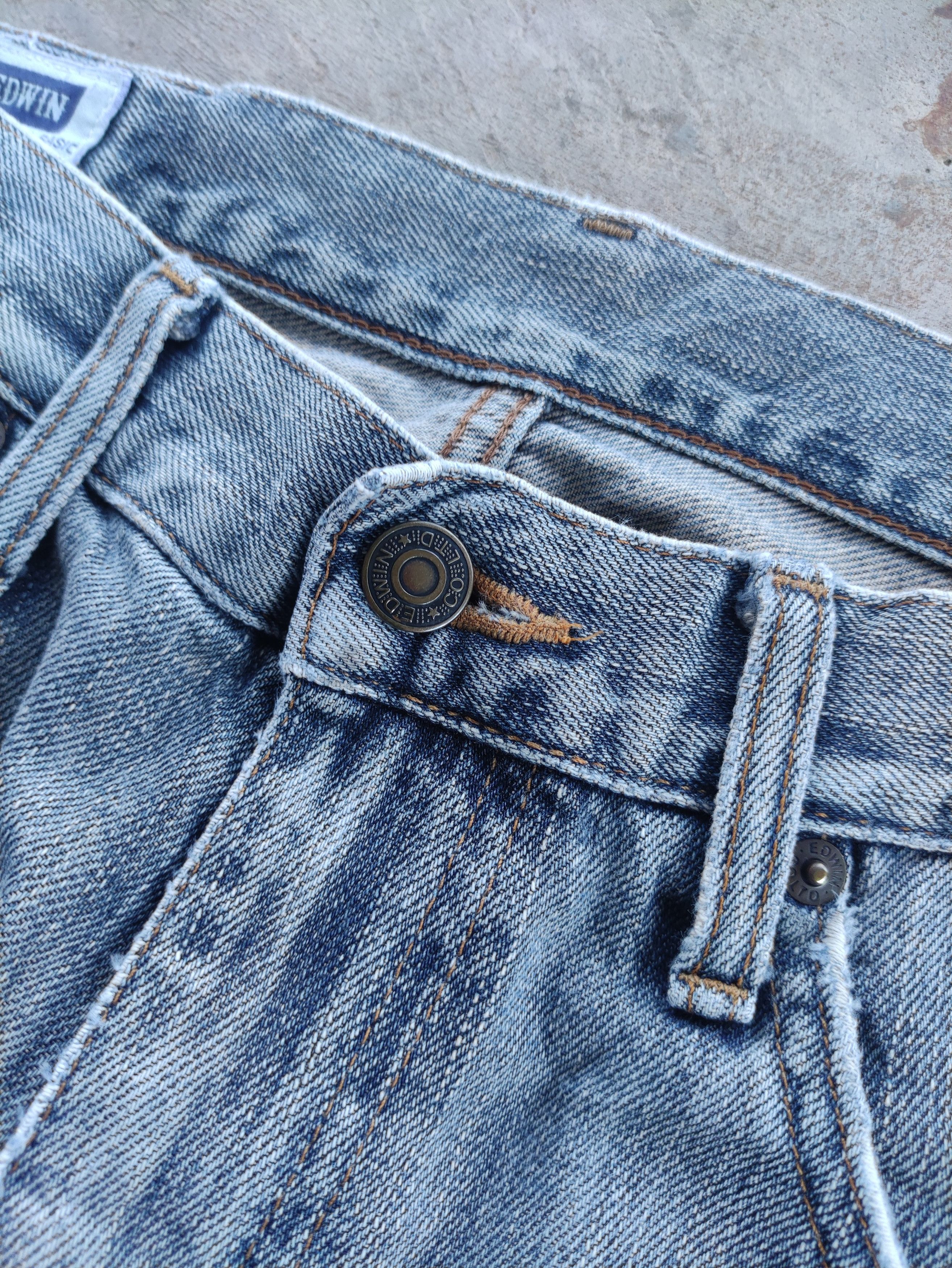 Edwin Vintage Edwin Jean Distressed Faded Denim Pants Size US 32 / EU 48 - 5 Thumbnail