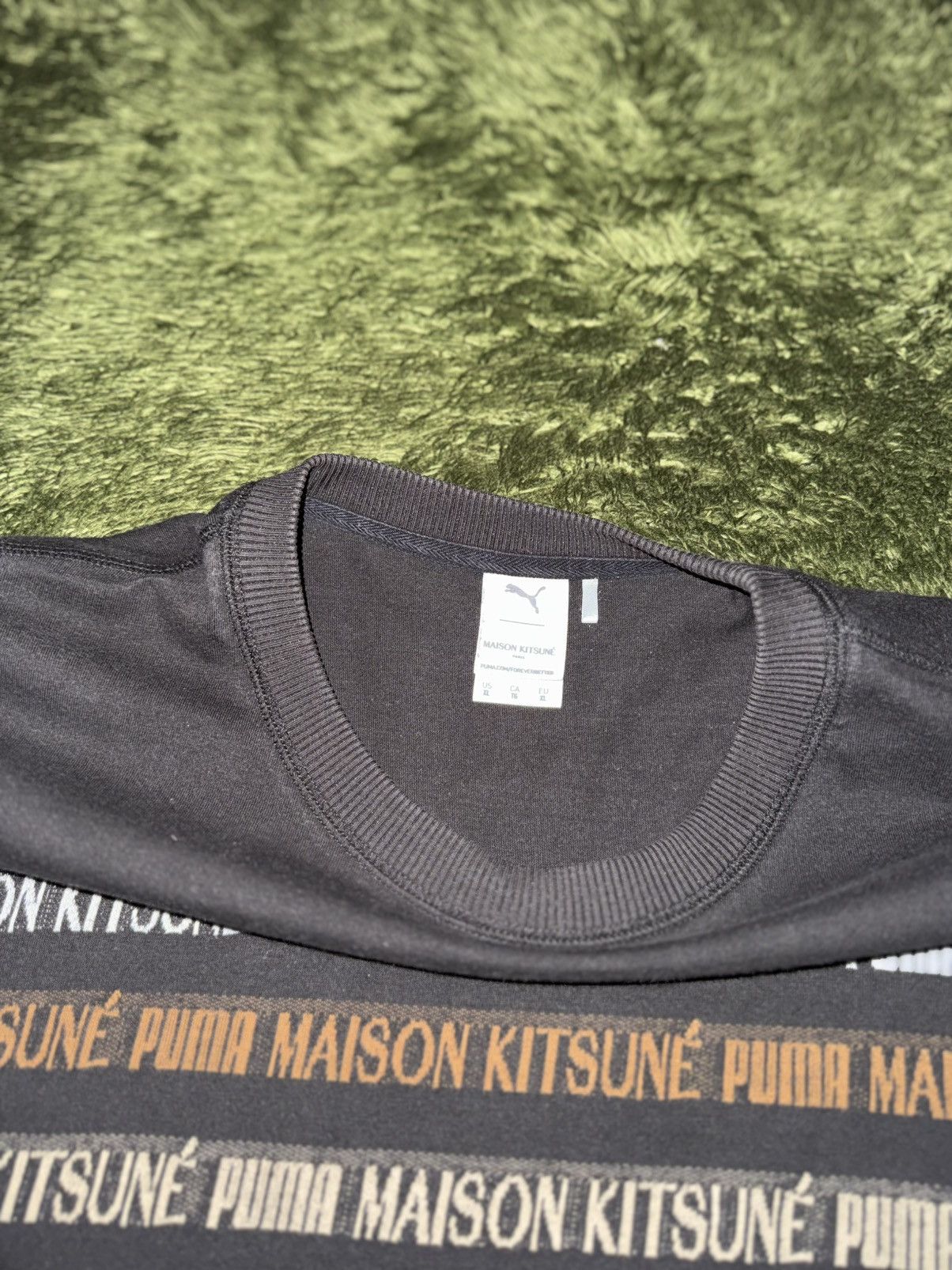 Maison Kitsune [XL] Puma x Maison Kitsuné Jacquard Logo T-Shirt Black Size US XL / EU 56 / 4 - 3 Thumbnail