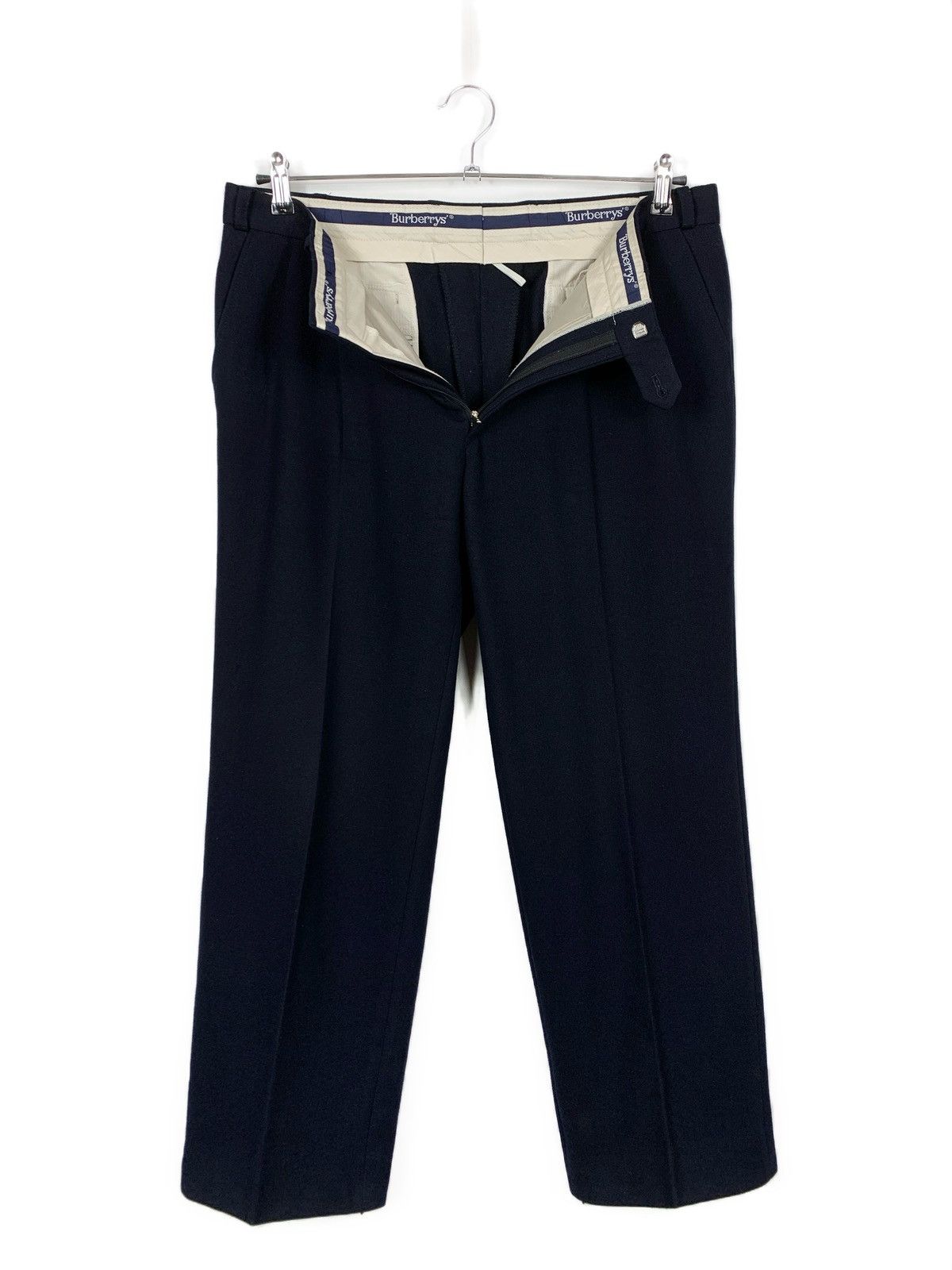 Burberry Vintage Burberrys Men's Navy Wool Trousers West Germany Size US 32 / EU 48 - 1 Thumbnail
