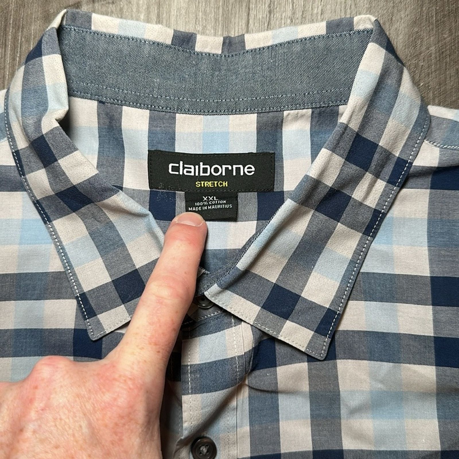 Liz Claiborne Claiborne Stretch Short Sleeve Button Down - 2XL Size US XXL / EU 58 / 5 - 6 Thumbnail