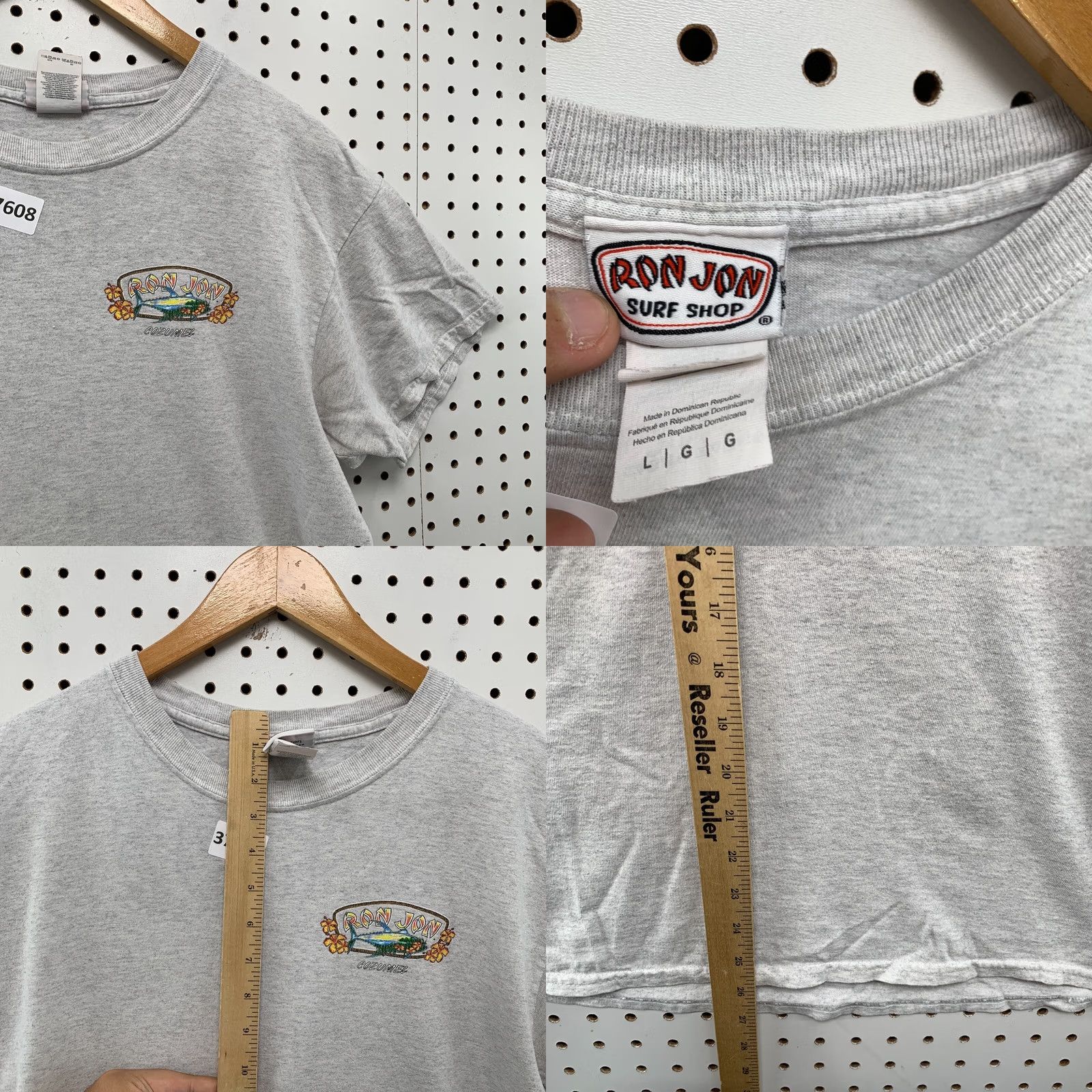 Ron Jon Surf Shop VINTAGE Ron Jon Surf Shop Shirt Mens Large Gray Conzumel Beach Tee Size US L / EU 52-54 / 3 - 8 Thumbnail