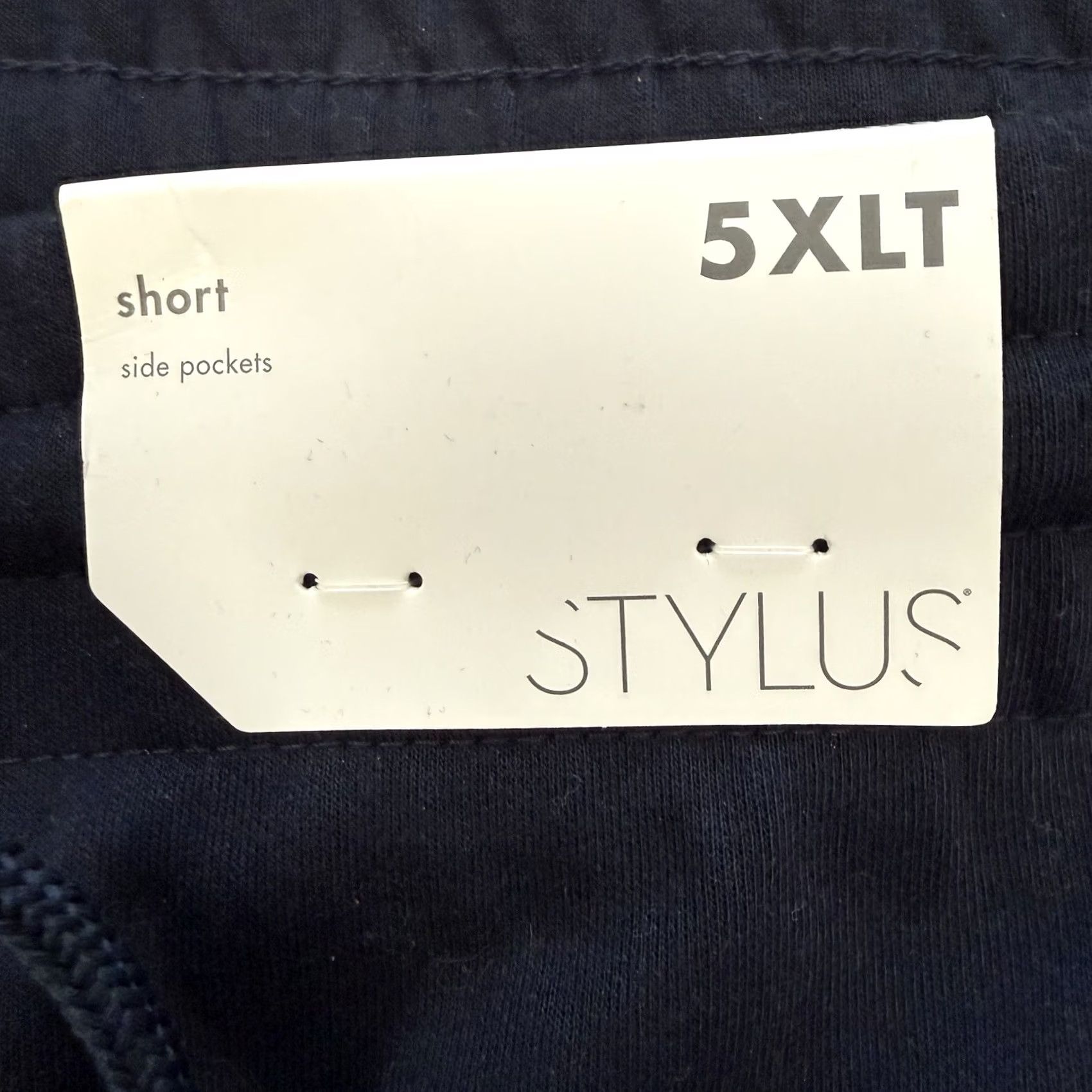 JCPenney Stylus 5XLT Big & Tall Elastic Waist Shorts Mens Blue Sweatshorts Knit Quick Dry Drawstring Pockets Casual Travel Modern Stretch Relaxed Size US 39 - 2 Thumbnail