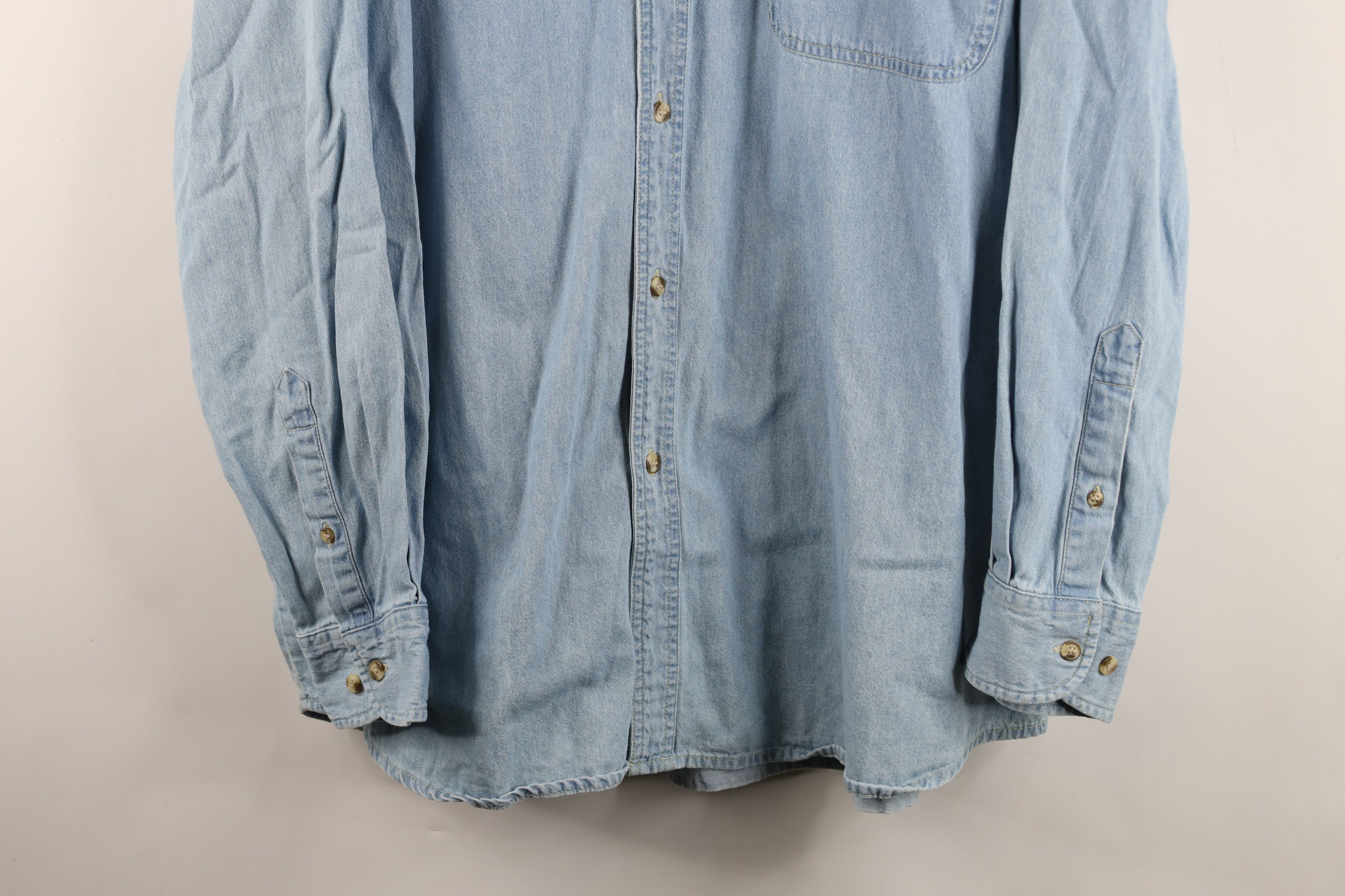 Vintage Vintage 90s Streetwear Equestrian Denim Button Down Shirt Size US XXL / EU 58 / 5 - 3 Thumbnail