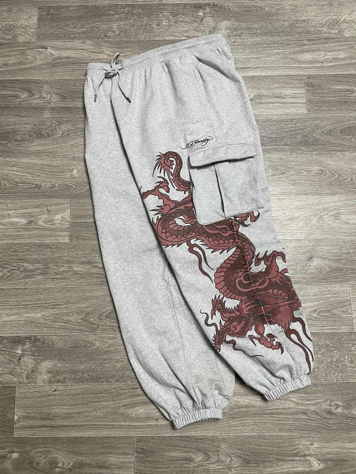 Ed Hardy Ed Hardy x Urban Outfitters Dragon Print Cargo Sweatpants Size US 36 / EU 52 - 2 Thumbnail