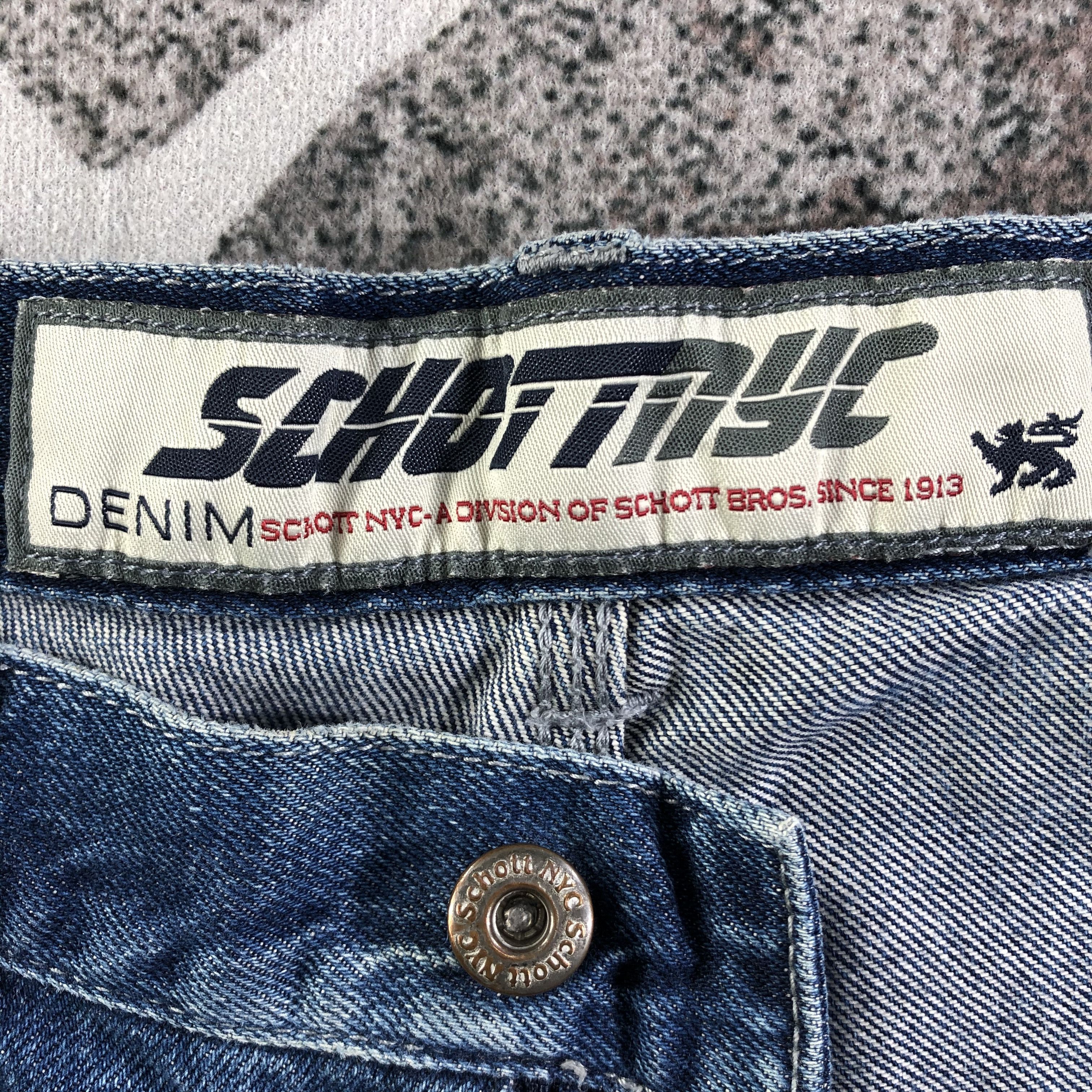 Schott Vintage Schott NYC Baggy Jeans Denim Size US 34 / EU 50 - 10 Thumbnail