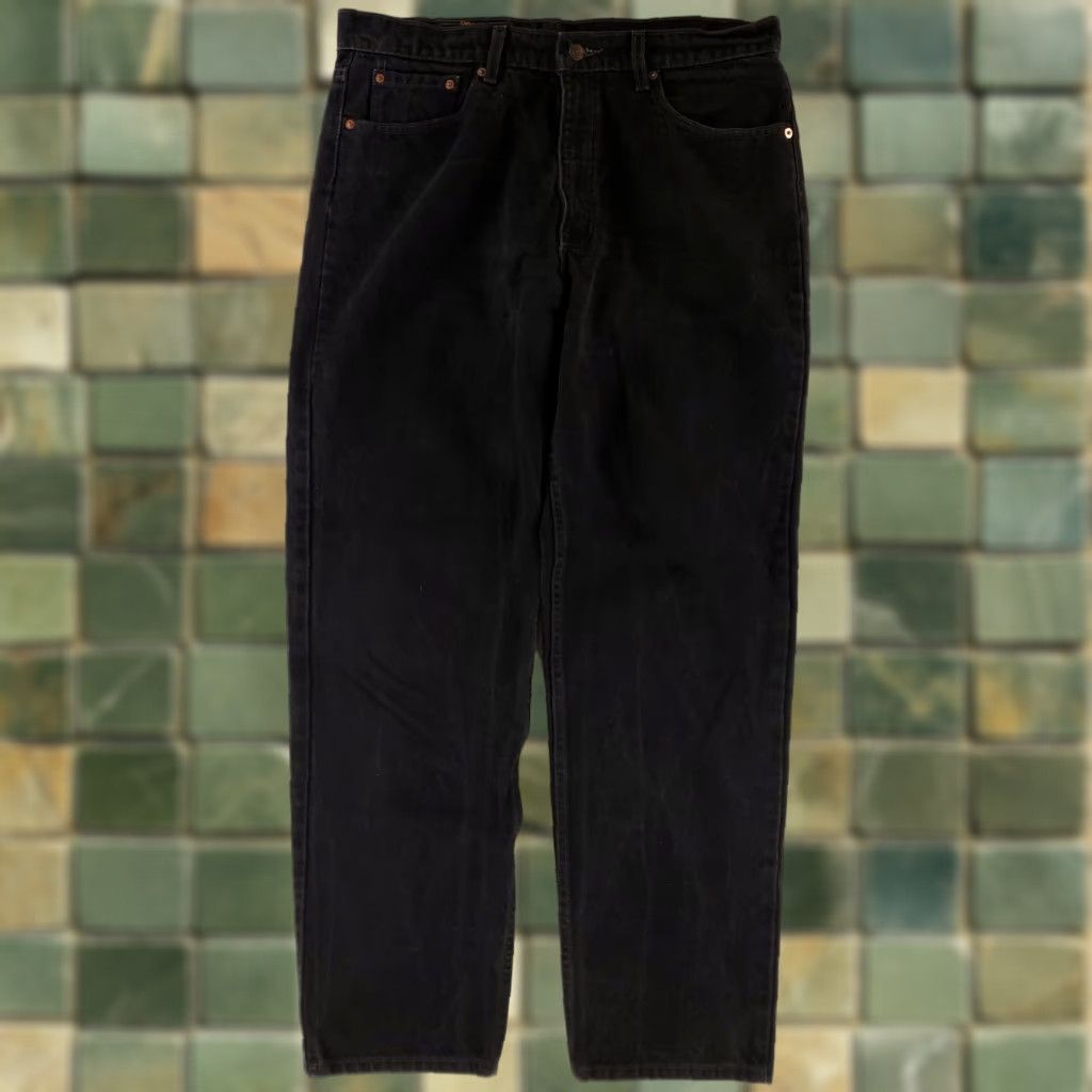 Levi's VINTAGE Levi's 550 Jeans Mens Black Made USA 37x32 Inseam 32 Tapered 90s VTG 38x32 Actual Size US 37 - 1 Thumbnail