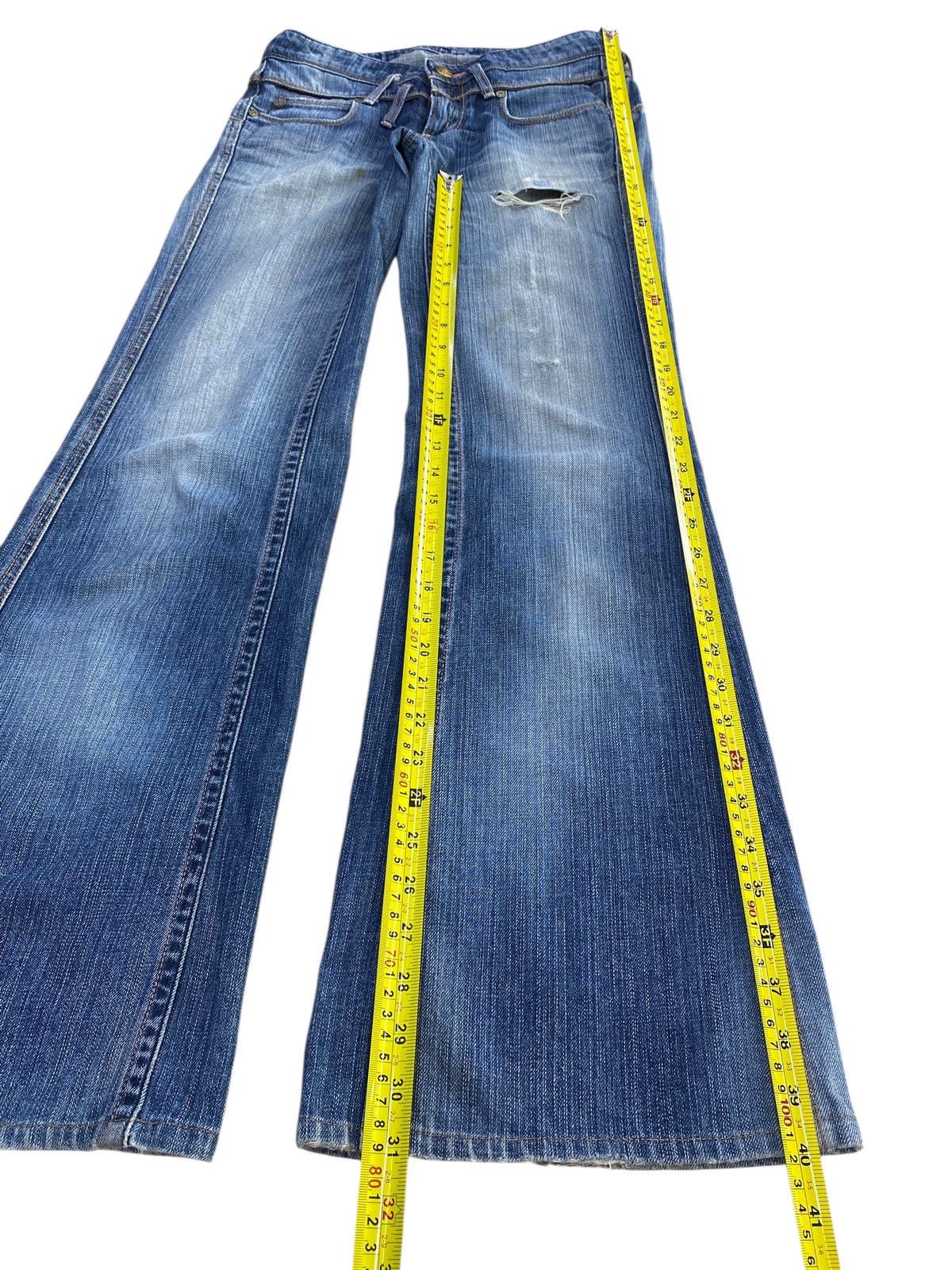Edwin Edwin Acid Light Blue Wash Style Flare Jeans Size US 30 / EU 46 - 7 Thumbnail
