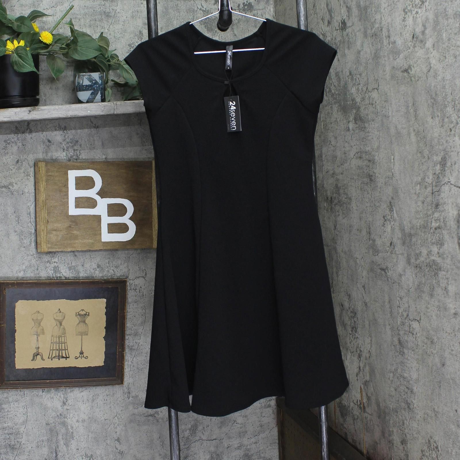 Other Nwt 24seven Comfort Apparel Sleeve Keyhole Dress Black M Size M / US 6-8 / IT 42-44 - 1 Thumbnail