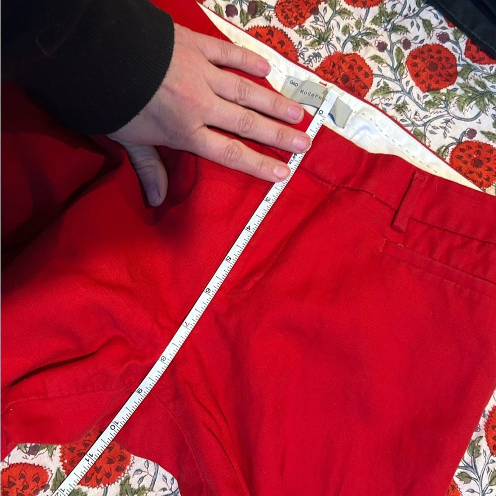 Gap Gap Modern Straight Pants Size 8 Bright Red Stretch Lux Size 30" / US 8 / IT 44 - 16 Thumbnail