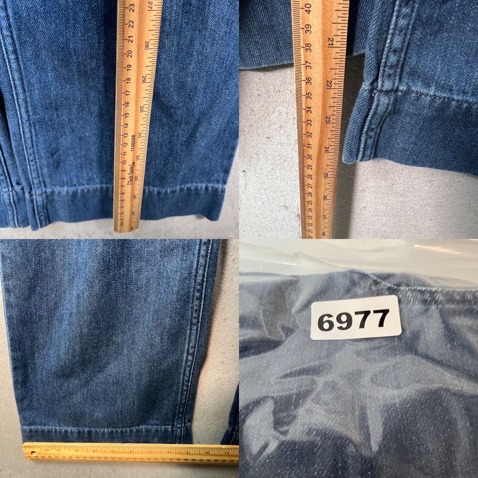 & Other Stories & Other Stories Paris Atelier Denim Jumpsuit Belted Long Sleeve Zip Front Blue Shirt? Size S / US 4 / IT 40 - 8 Thumbnail