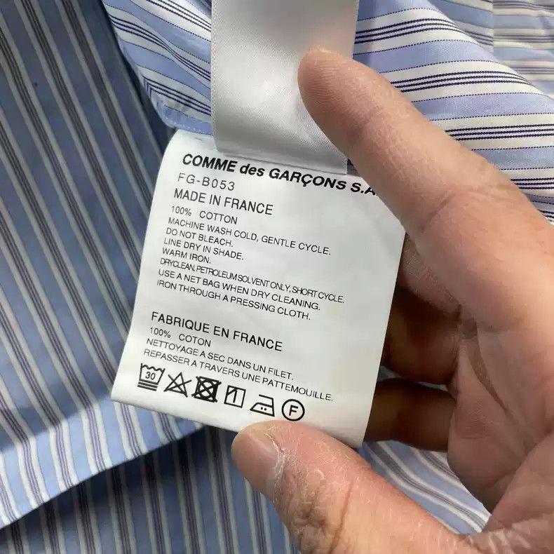 Comme des Garcons comme des garcons blue striped shirt 2505-Nextarrow Size US L / EU 52-54 / 3 - 4 Thumbnail