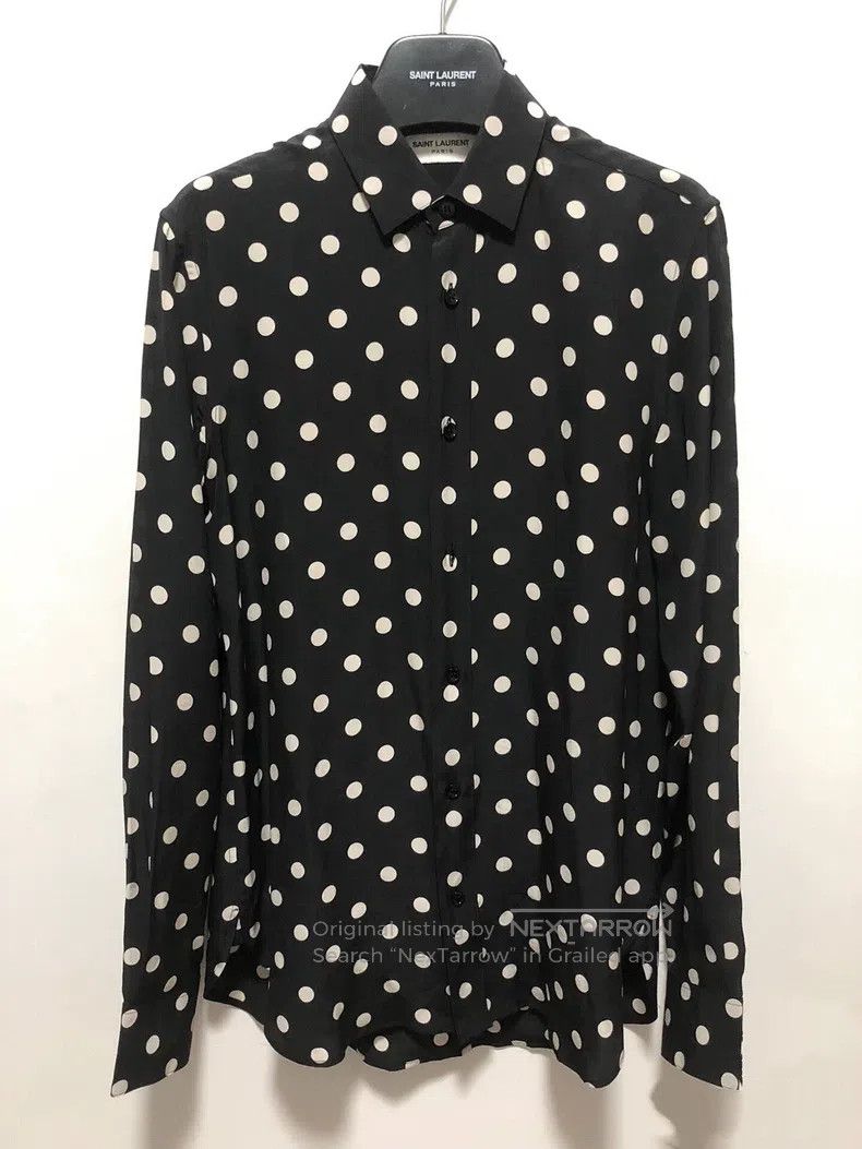 Saint Laurent Paris Saint Laurent Paris size 37 Mulberry Silk Black and White Size US S / EU 44-46 / 1 - 1 Thumbnail