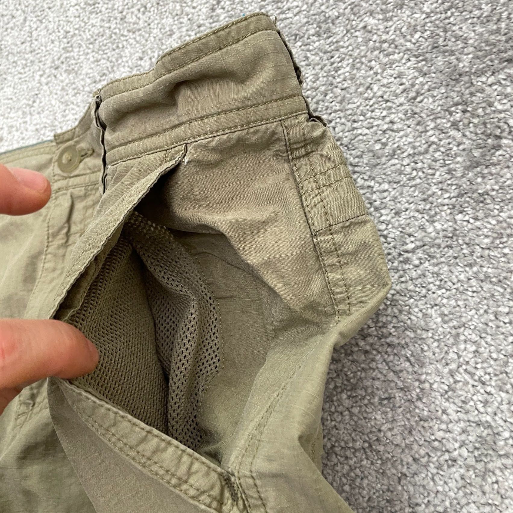 Vintage Columbia Pants Mens 36W 34L Cargo Straight Leg Brown Outdoor Lined Pocket Cargo Pant Size US 36 / EU 52 - 5 Thumbnail