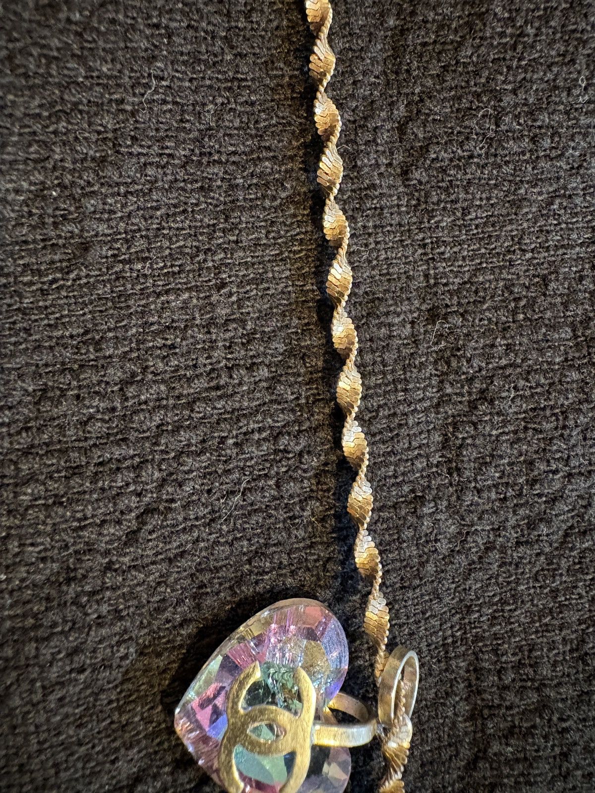 Other 925 Aunthentic Silver necklace with rainbow rhinestone charm Size ONE SIZE - 3 Thumbnail
