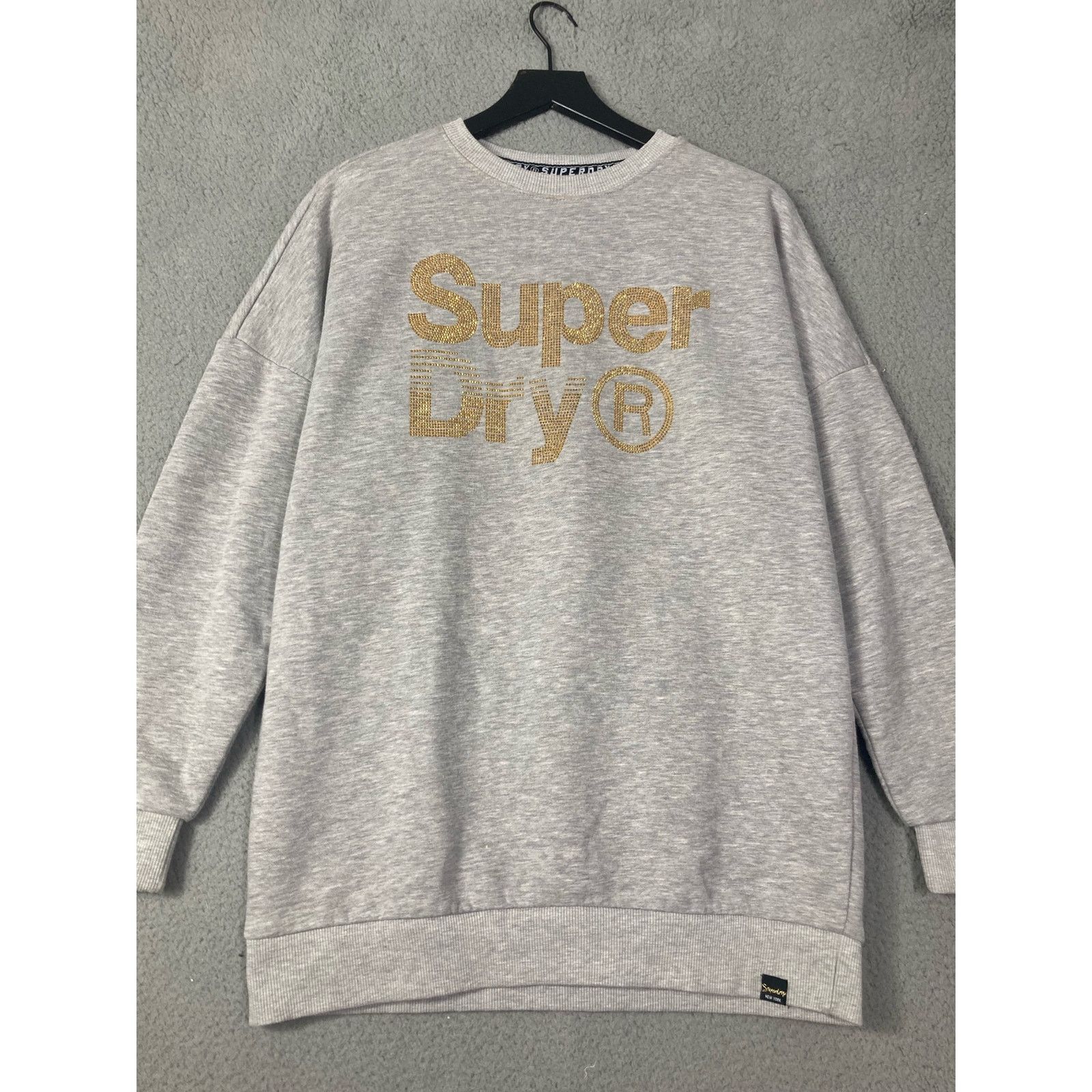 Superdry Superdry Women's S Gray Sparkle Crewneck Sweatshirt Size S / US 4 / IT 40 - 6 Thumbnail