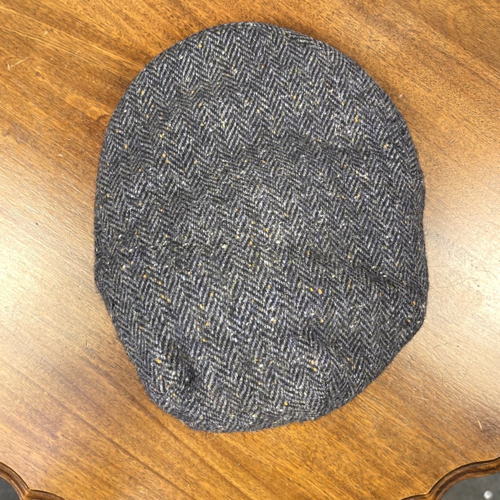 Vintage VINTAGE Shandon Flat Cap Men L Gray Wool Herringbone Donegal Tweed Ireland Classic Irish Hat Lined Size ONE SIZE - 7 Thumbnail