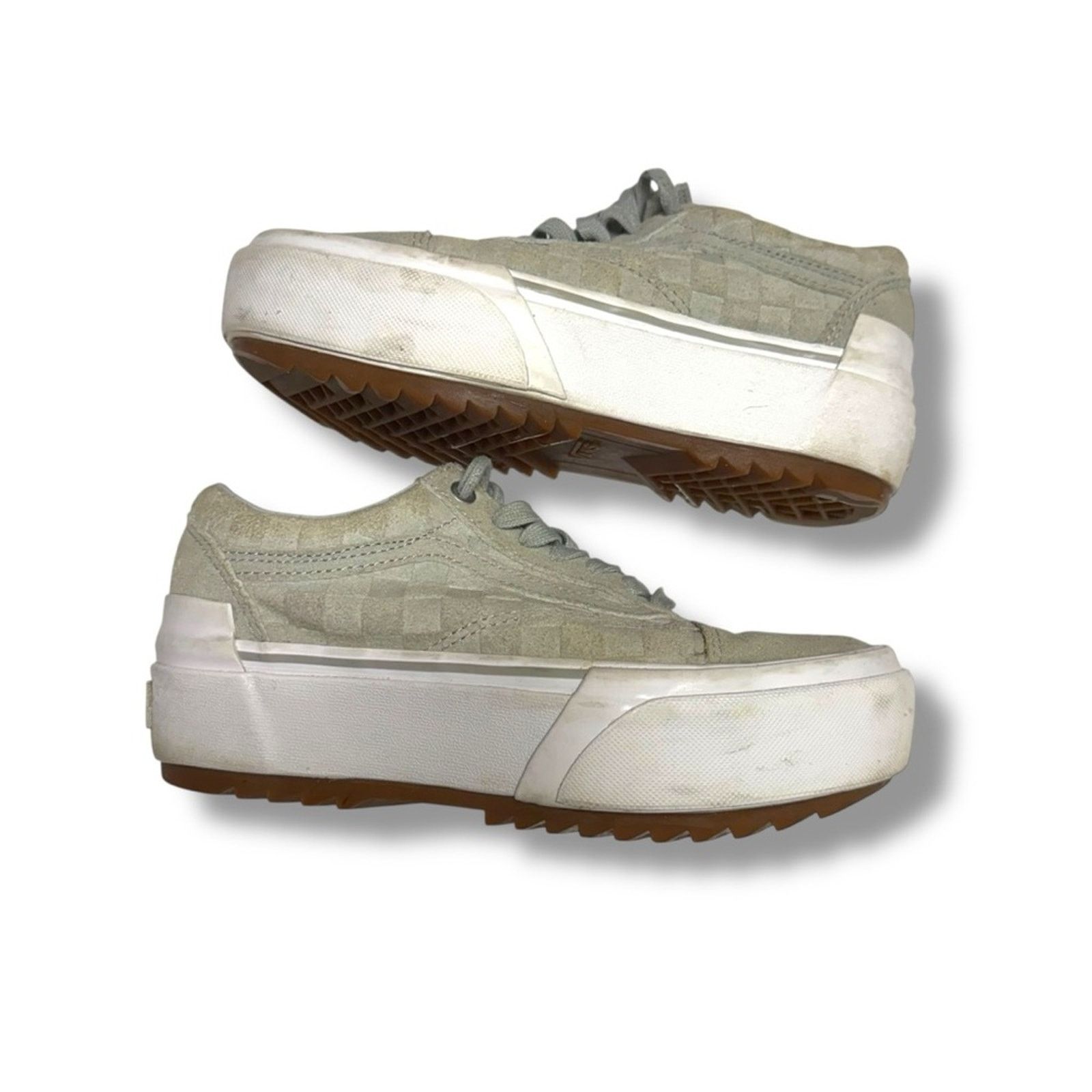 Vans Vans Old Skool Stacked Embossed Check Platform Sneakers Shoe Size US 7 / IT 37 - 5 Thumbnail
