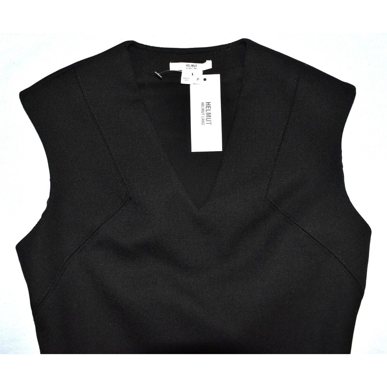 Helmut Lang C0 NWT HELMUT LANG Black Wrap Moto Stretch Dress Size P $345 Size XS / US 0-2 / IT 36-38 - 7 Thumbnail