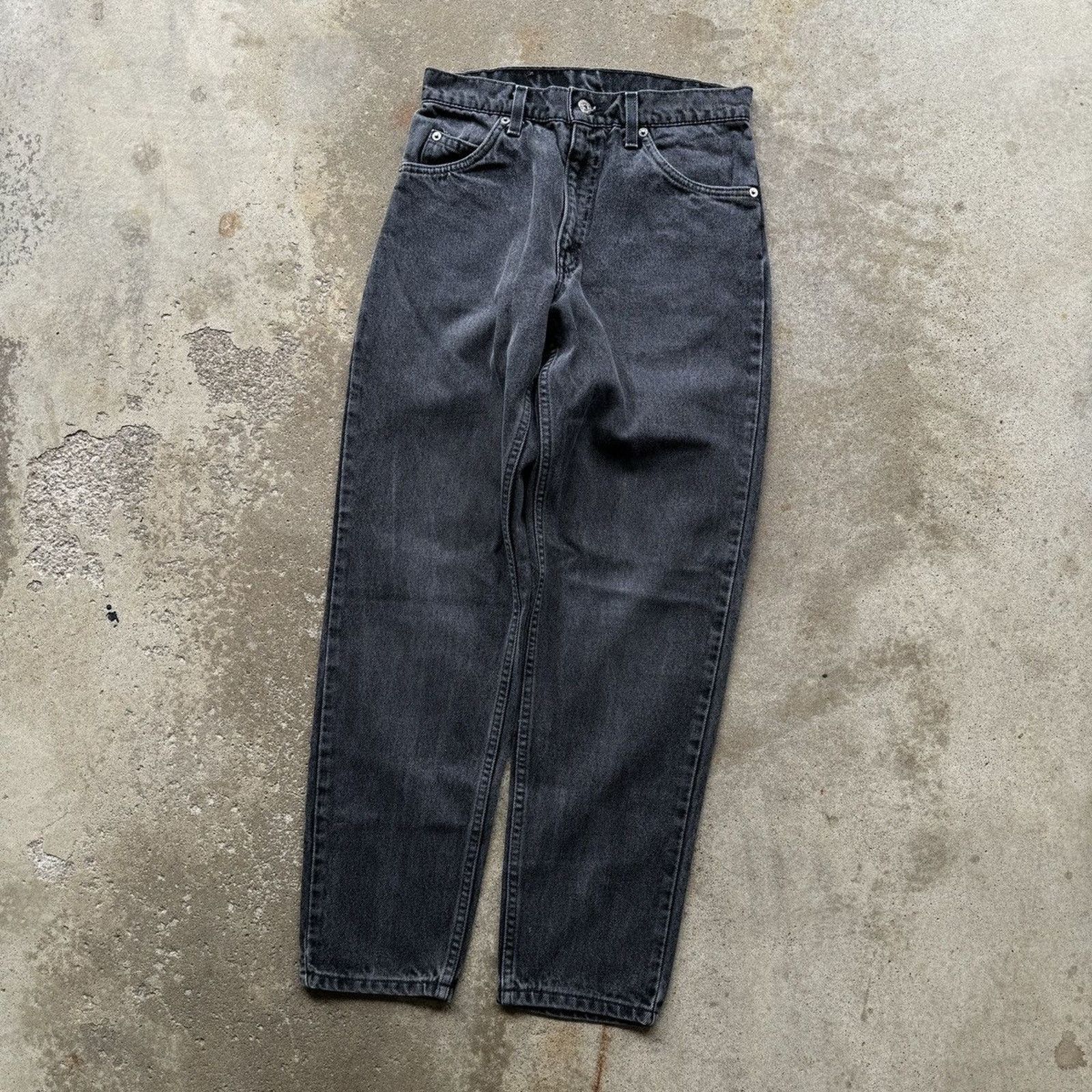 Levi's Vintage 90s Levi's 550 Orange Tab Faded Black Jeans USA Size US 27 - 10 Thumbnail