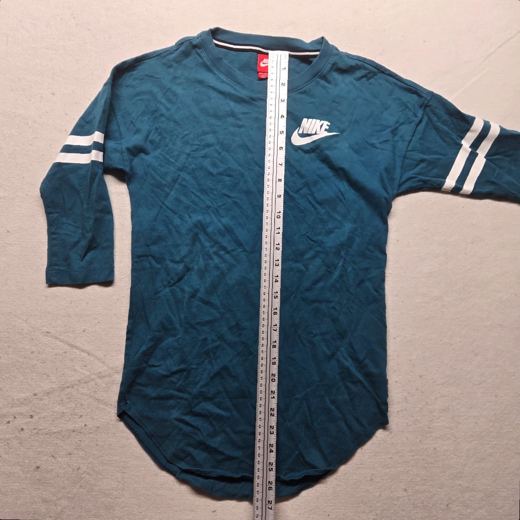 Nike Nike Shirt - Dri-FIT Just Do It Blue 3/4 Sleeve Tee, Women’s XS, 100% Cotton, Slim Fit, Activewear, Nike Training, 90s/Colorful/Logo Theme, Womens Size XS / US 0-2 / IT 36-38 - 6 Thumbnail