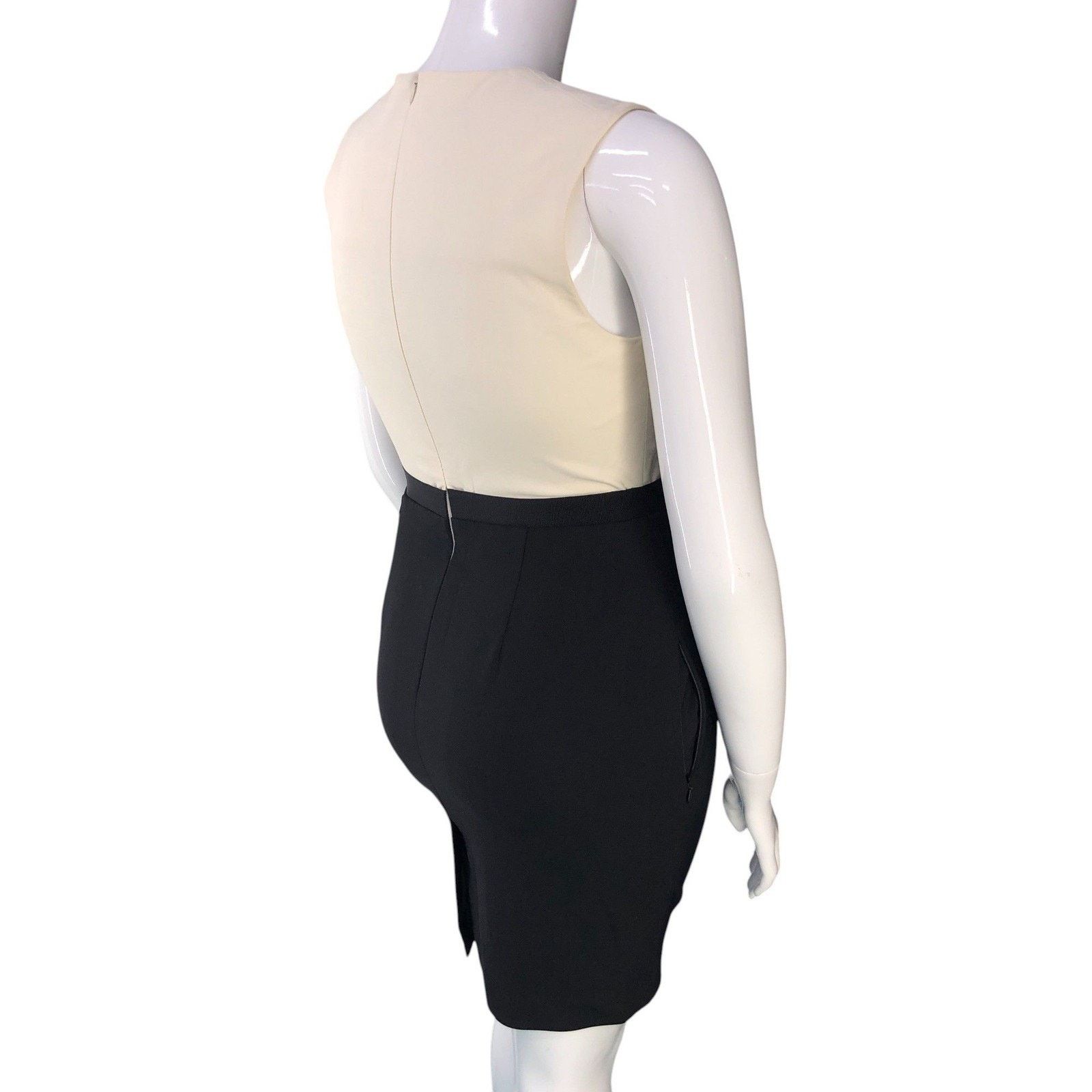 3.1 Phillip Lim 3.1 Phillip Lim Dress 10 Ivory Black Sheath Sleeveless Size L / US 10 / IT 46 - 8 Thumbnail