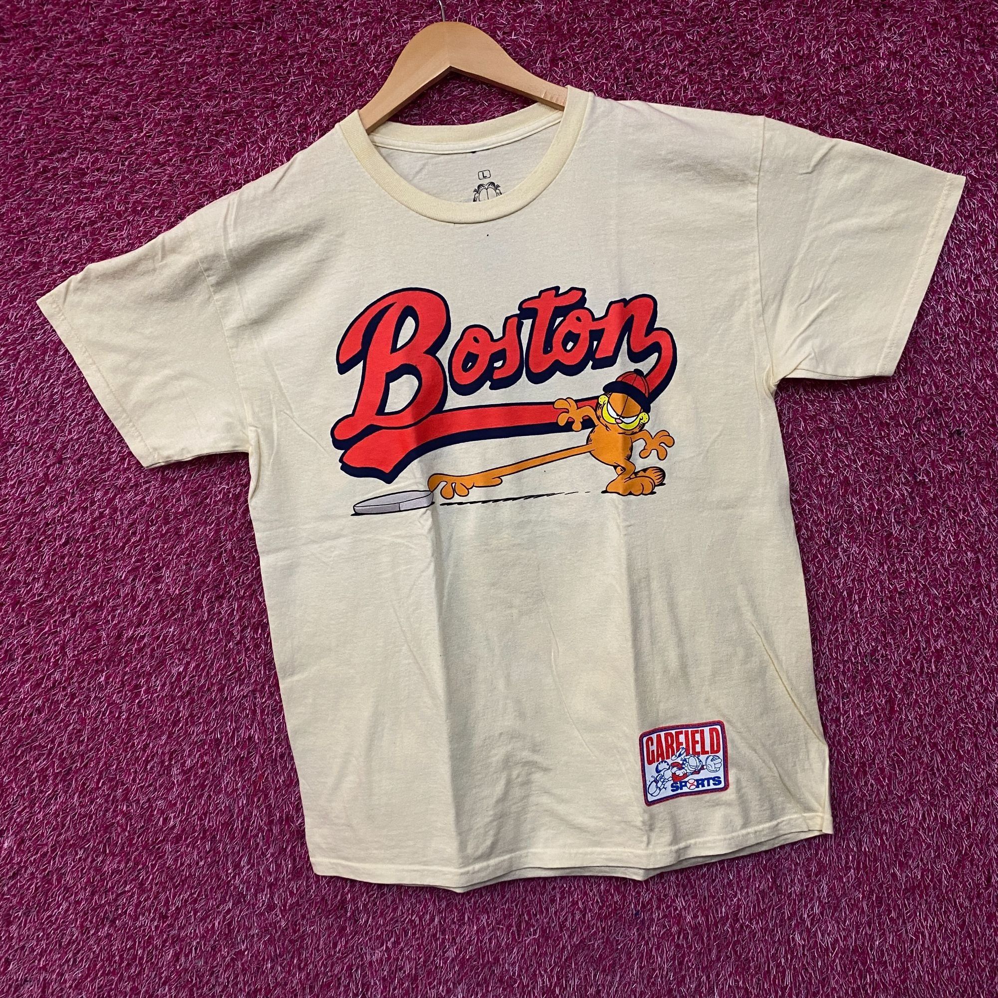 Nickelodeon Garfield Boston Baseball Cartoon Graphic Design T-Shirt Larg Size US L / EU 52-54 / 3 - 3 Thumbnail