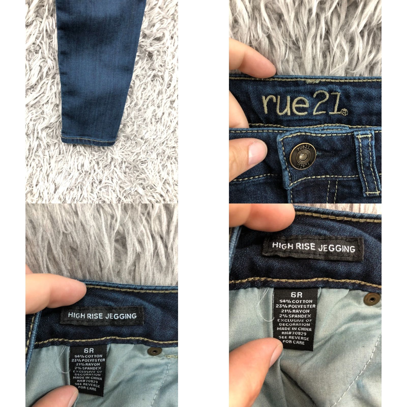 Vintage Rue 21 Jeans High Rise Jegging Size 6 Womens Blue Regular Denim 27 Waist 28 Inseam Size 28" / US 6 / IT 42 - 8 Thumbnail