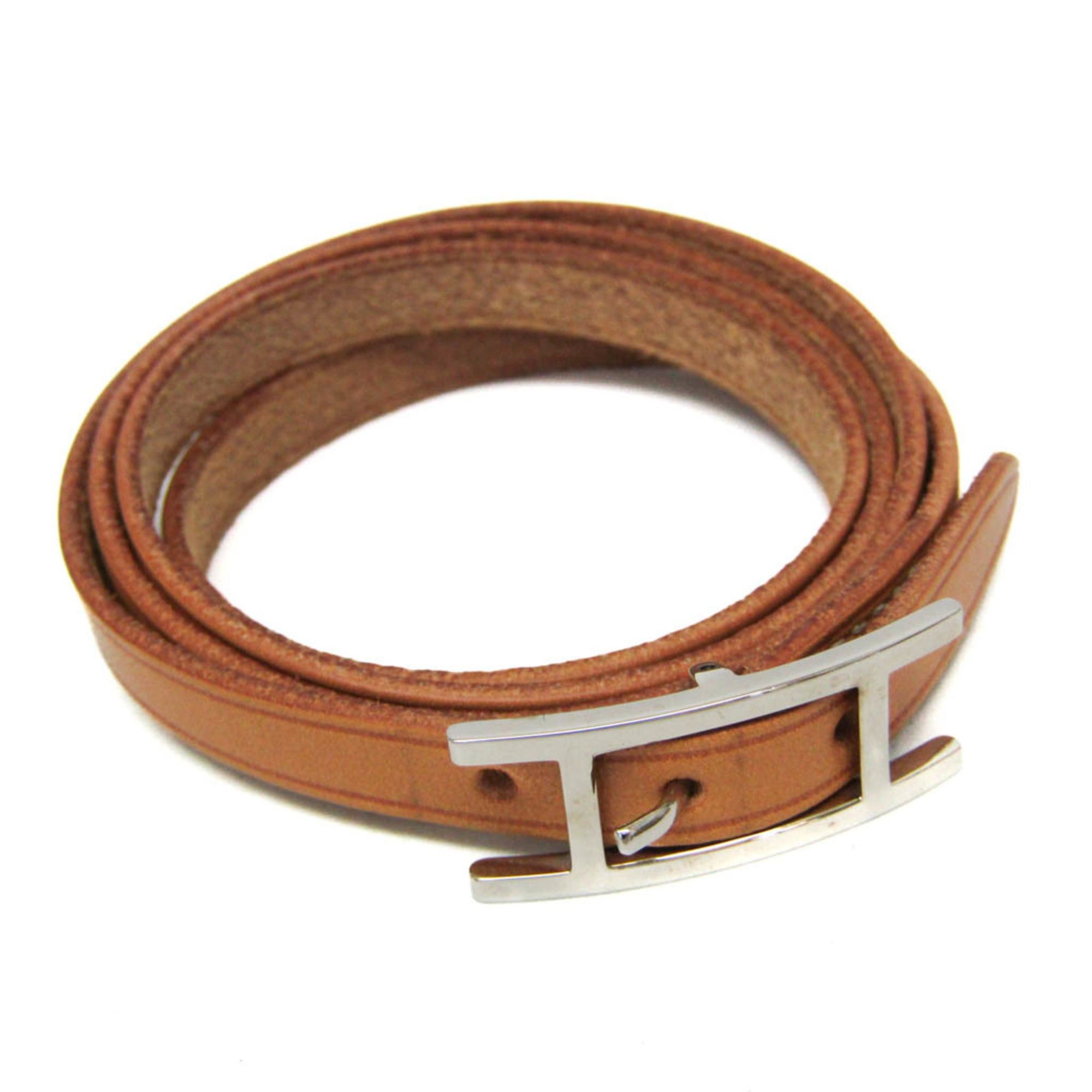 Hermes Hermes API III Long Leather Charm Bracelet Brown Size ONE SIZE - 1 Thumbnail